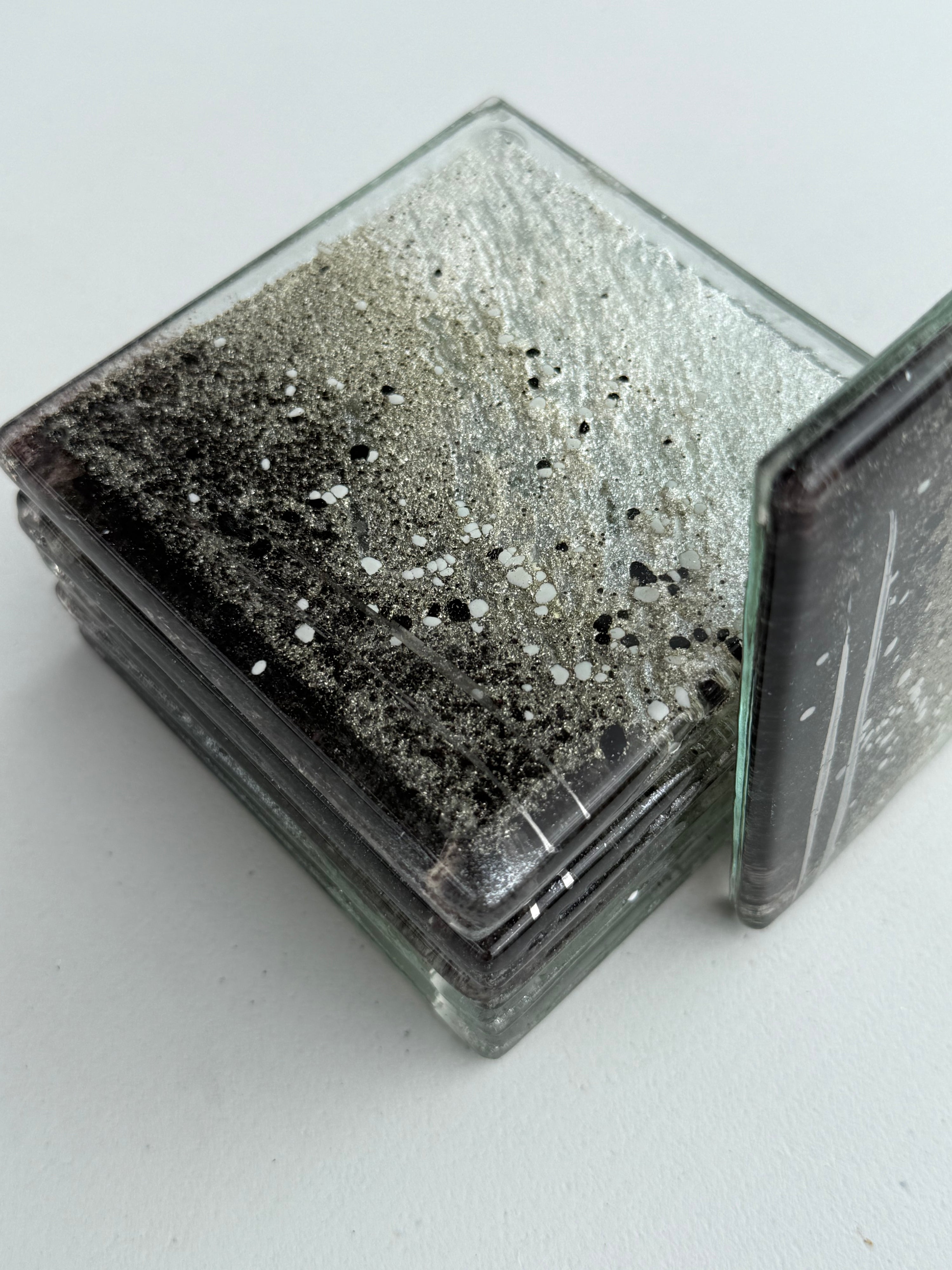 Silver, Grey & Platinum Coaster (Square)