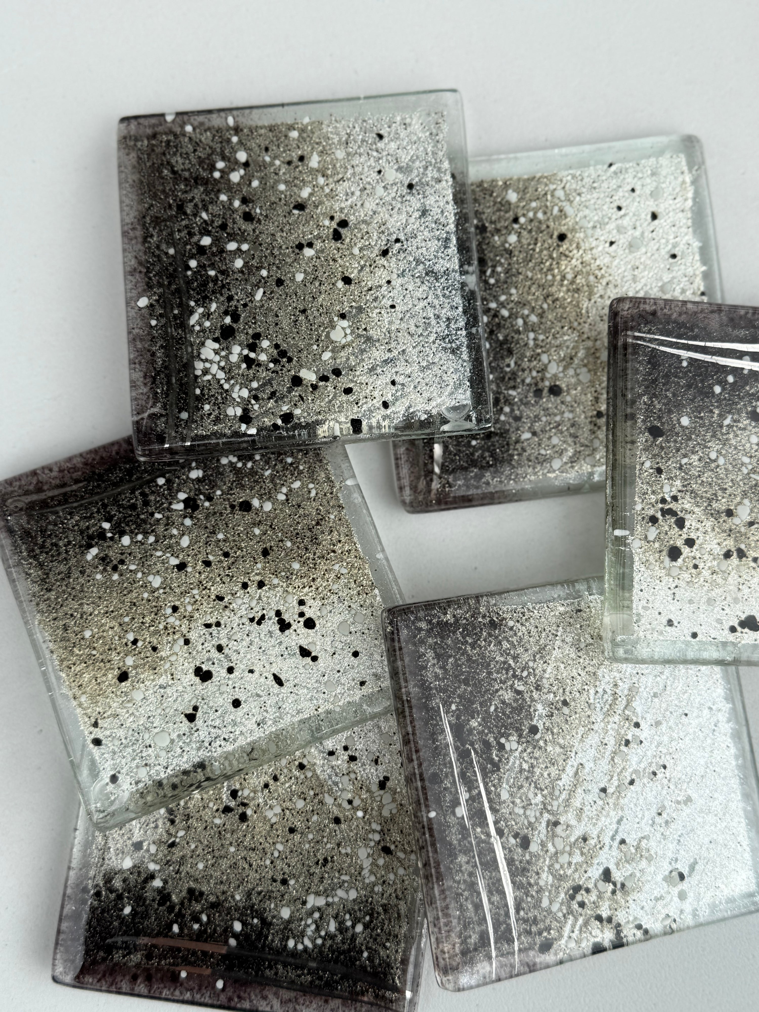 Silver, Grey & Platinum Coaster (Square)