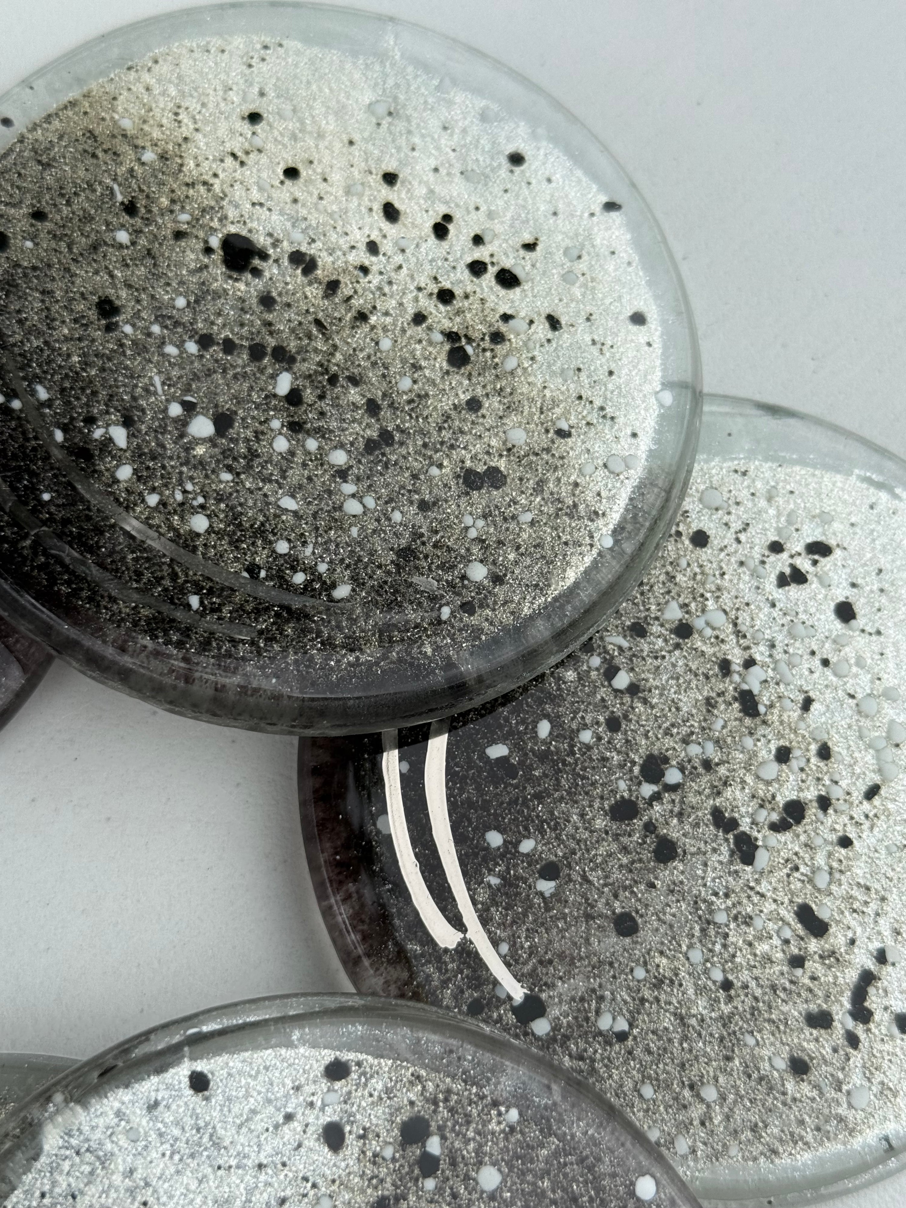 Silver, Grey & Platinum Coaster (Round)