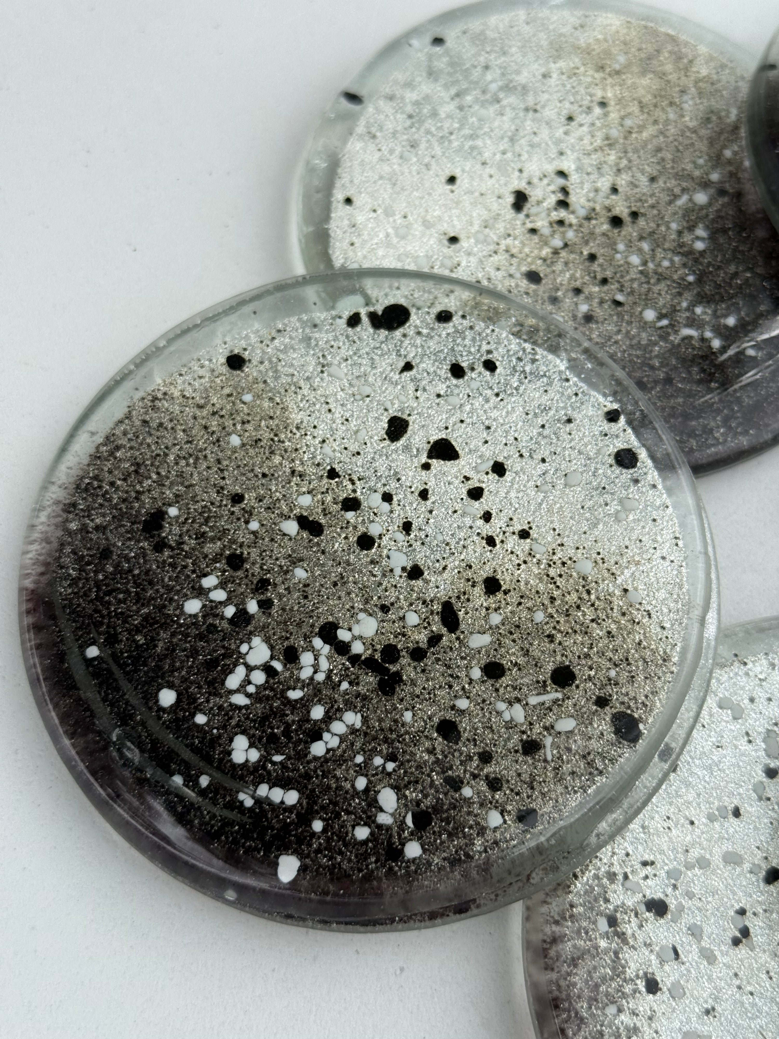 Silver, Grey & Platinum Coaster (Round)