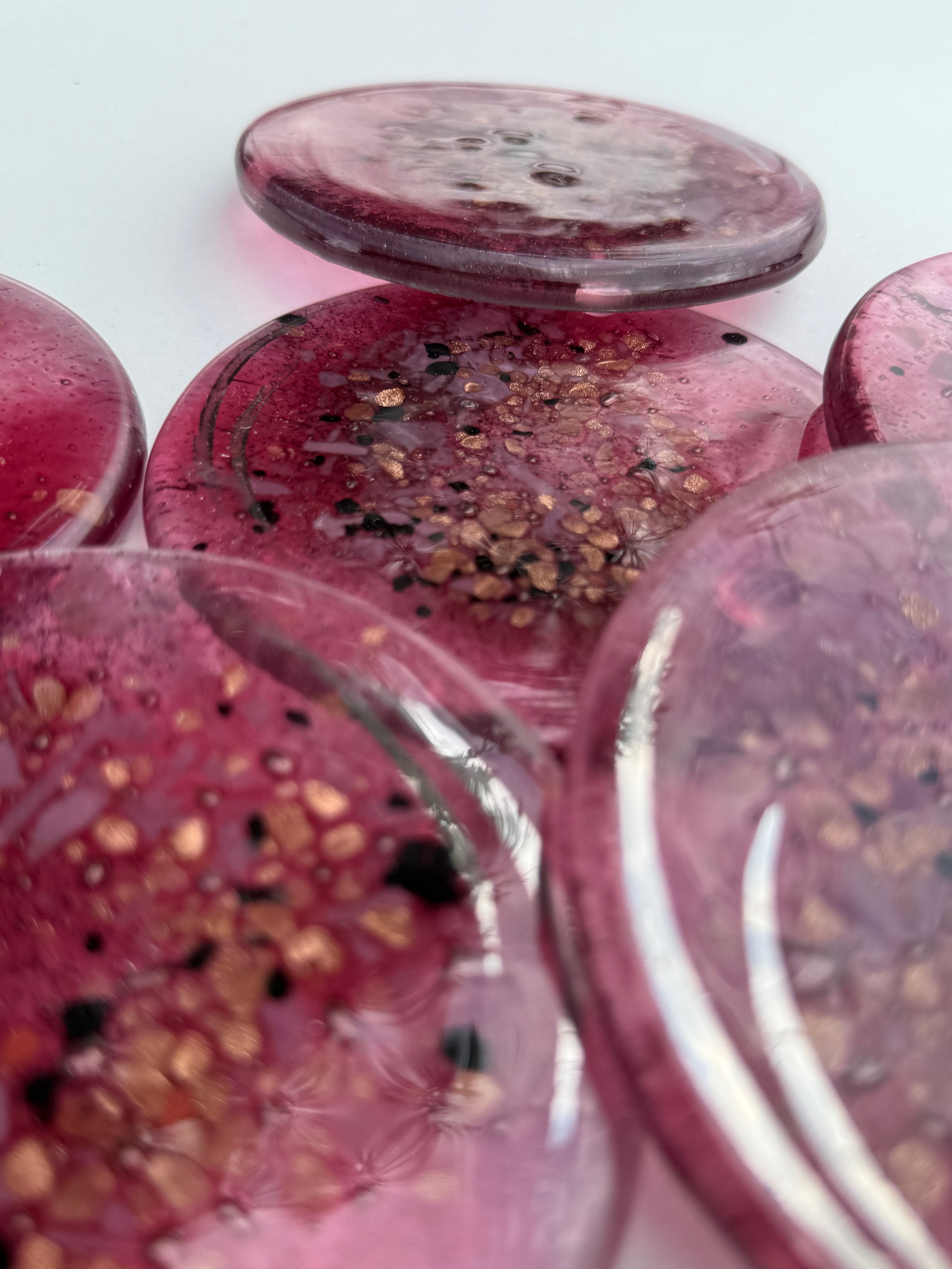 Rose & Platinum Coasters (Round)