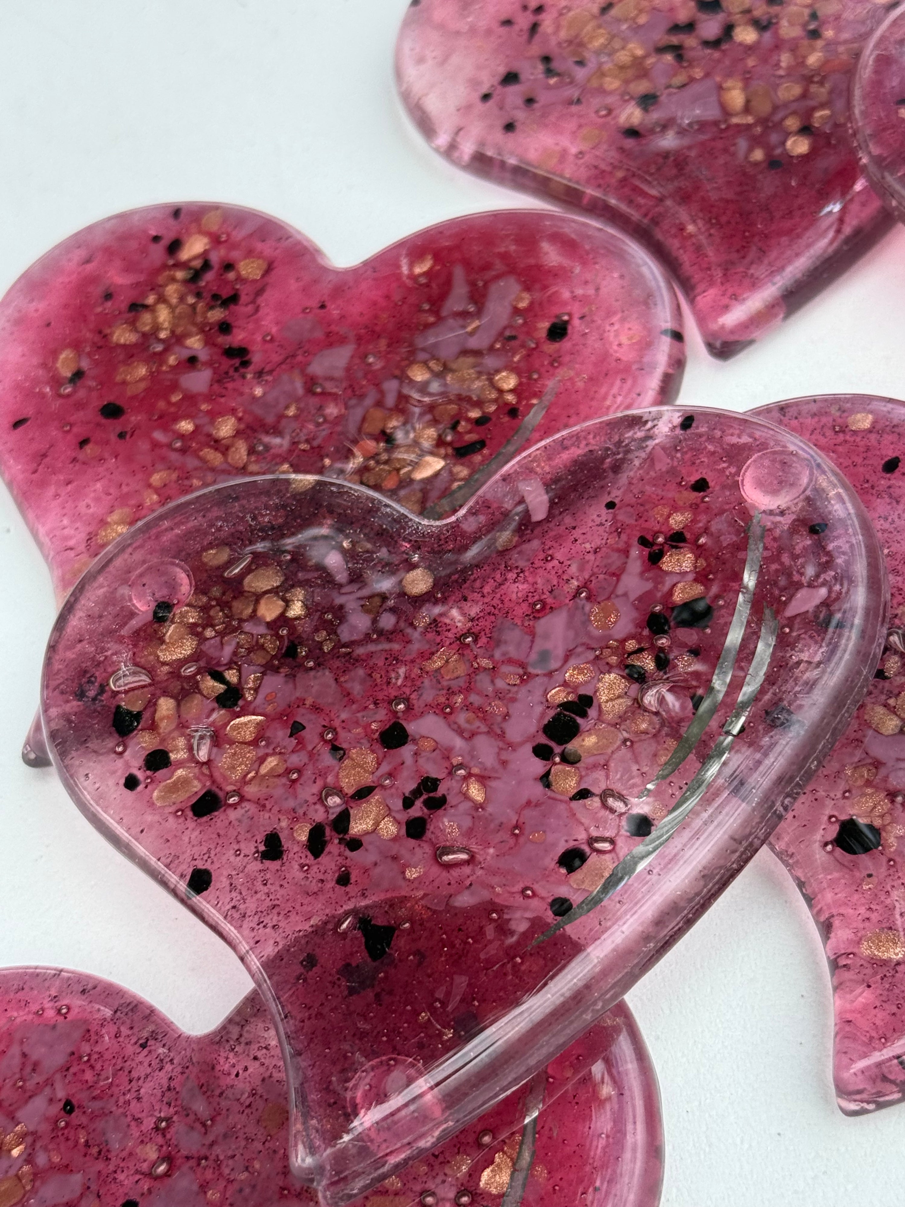 Rose & Platinum Heart Coaster