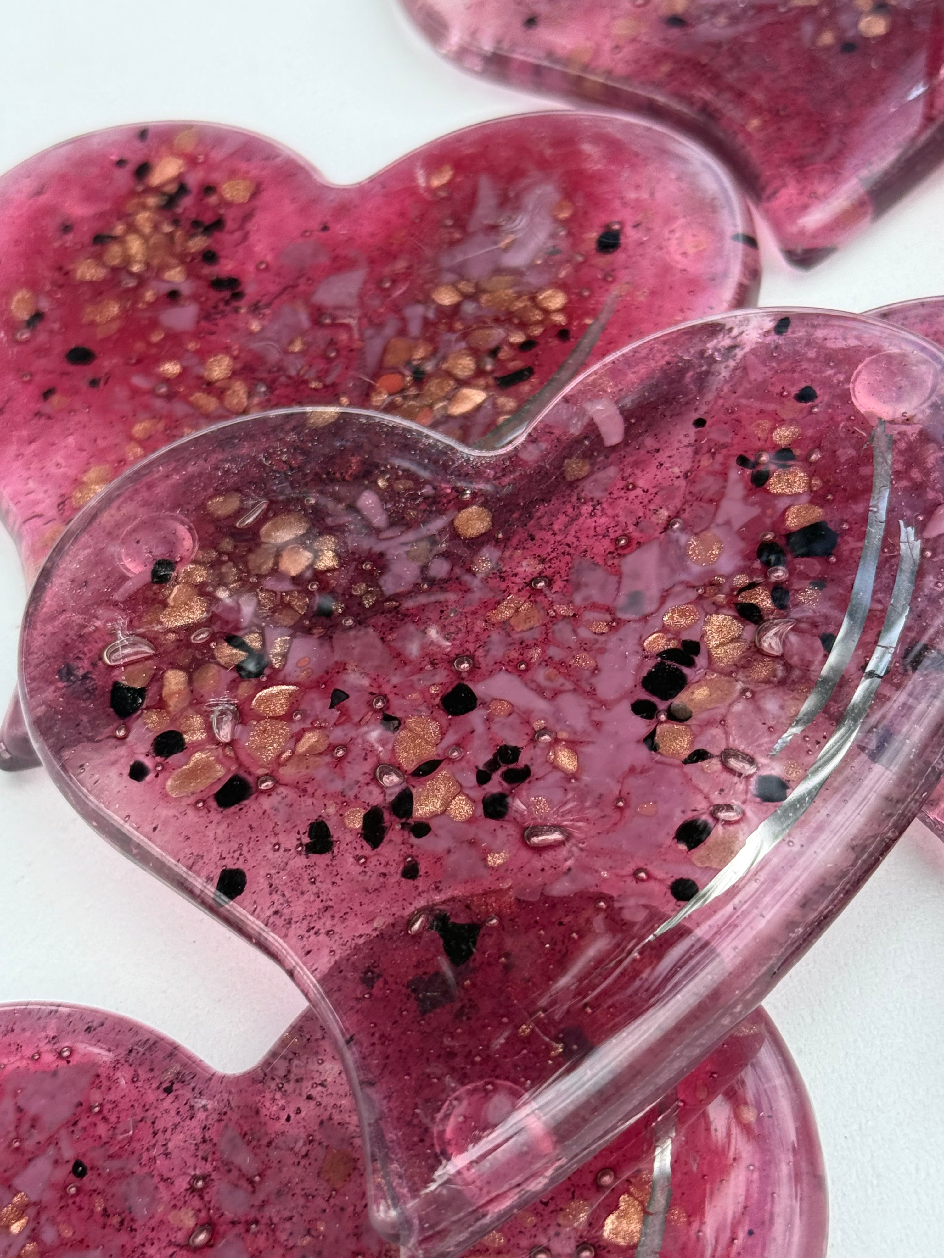 Rose & Platinum Heart Coaster