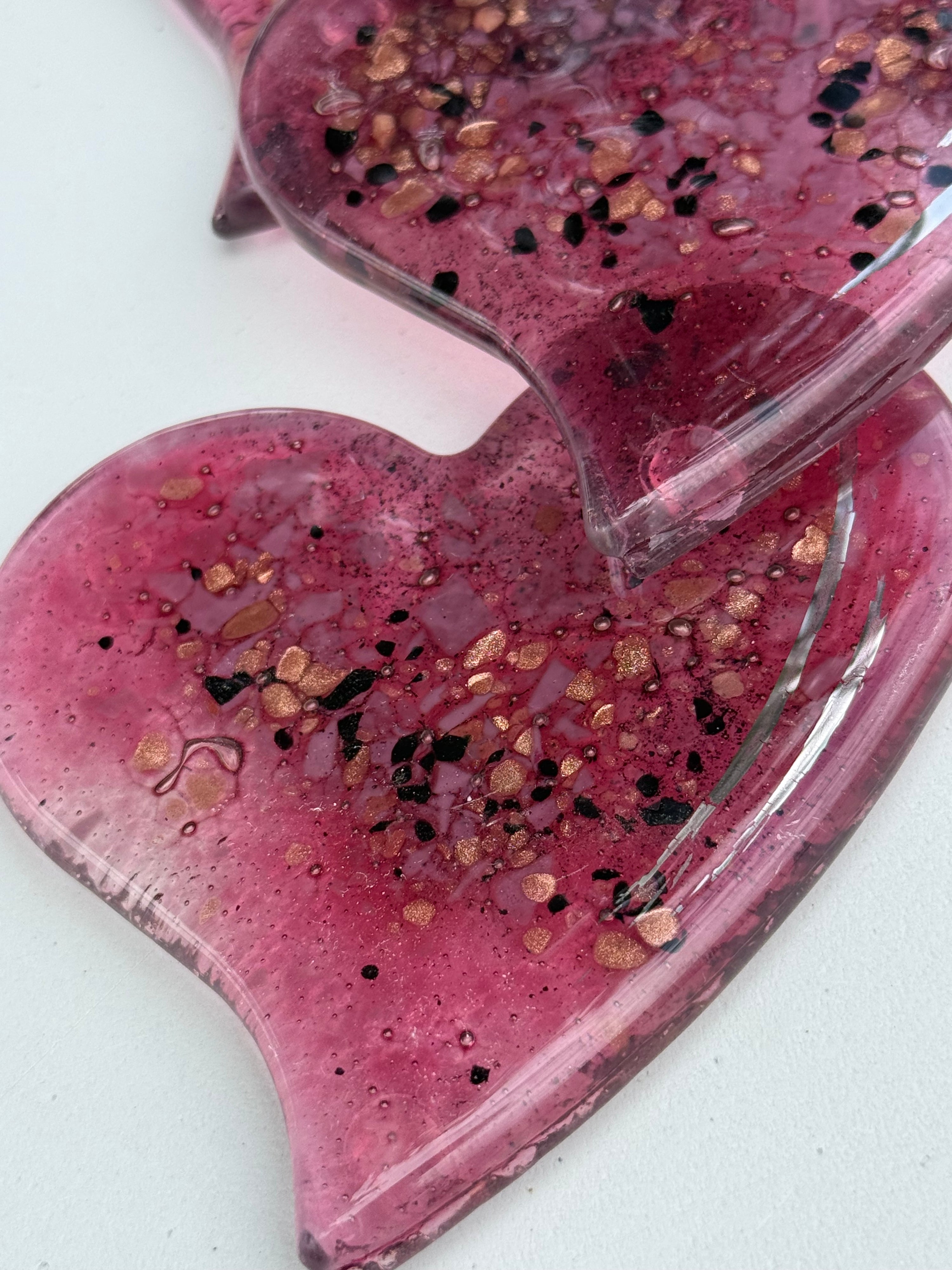 Rose & Platinum Heart Coaster