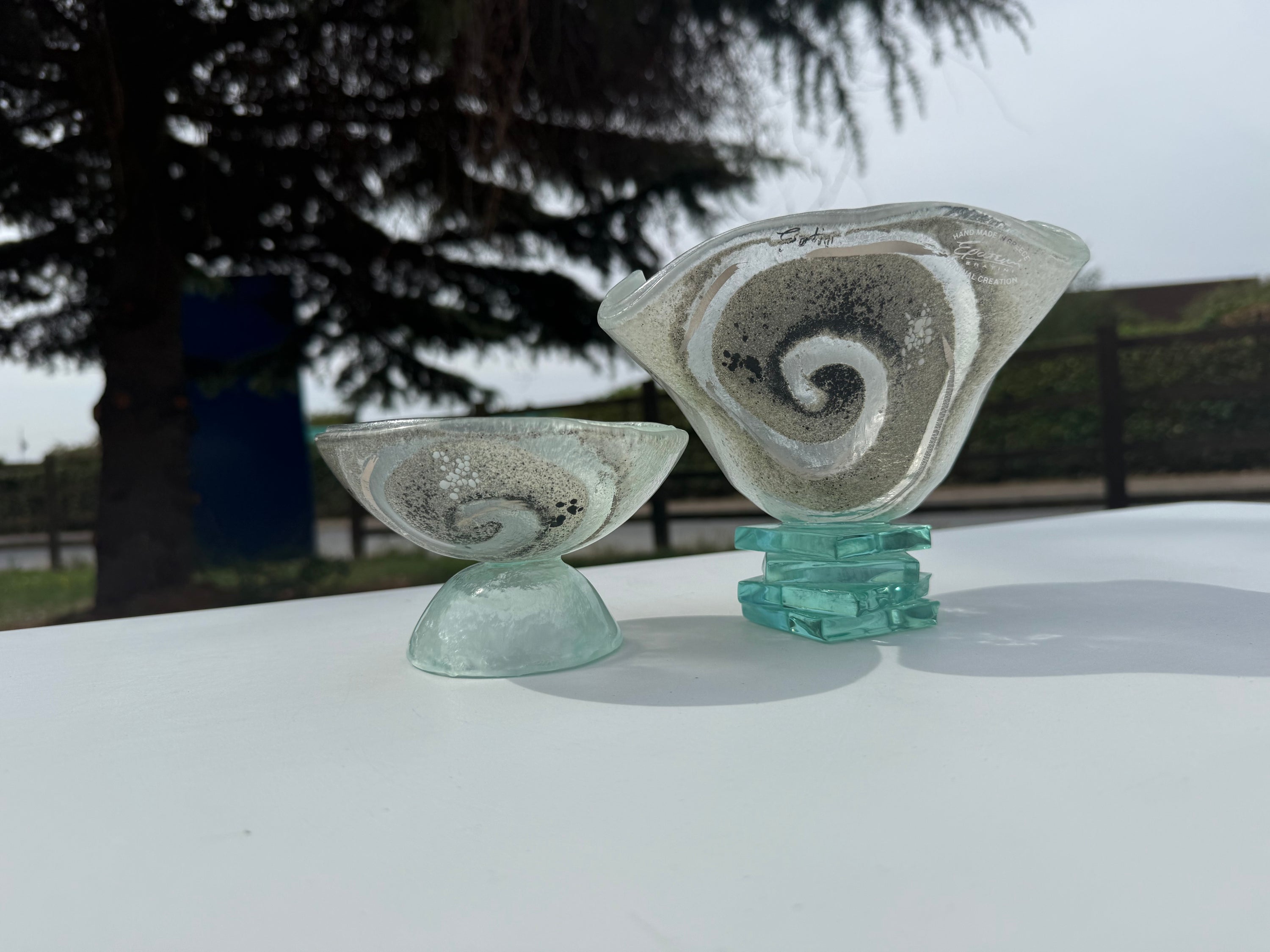 Platinum Glass Bonbon Dish