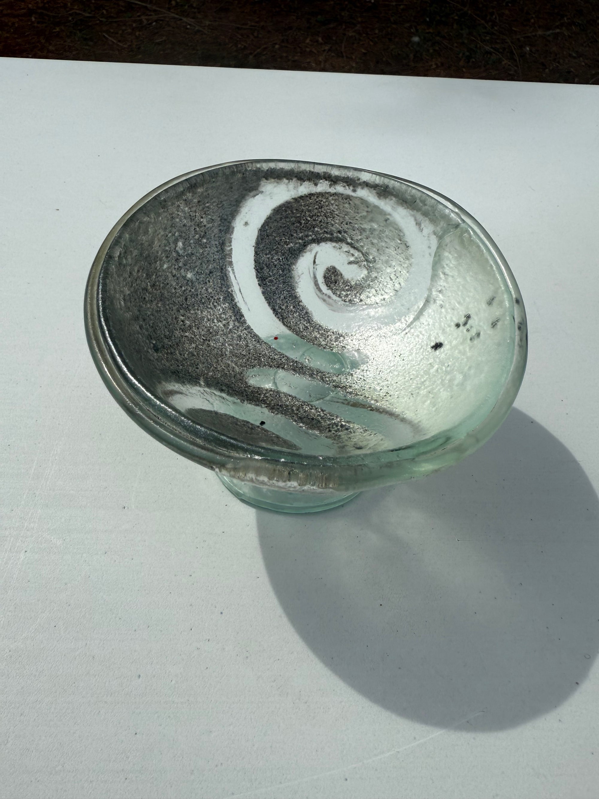 Platinum Glass Bonbon Dish