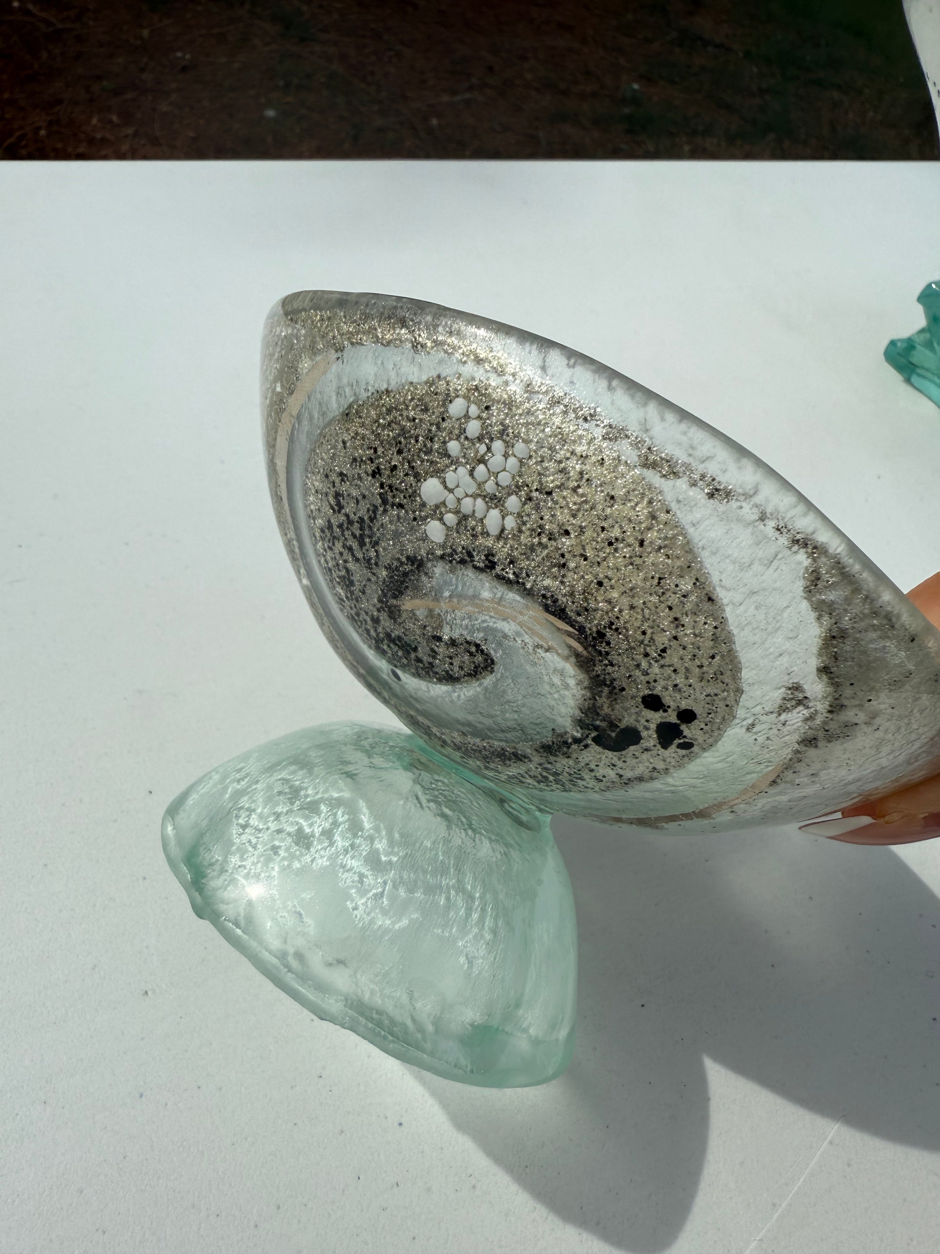 Platinum Glass Bonbon Dish