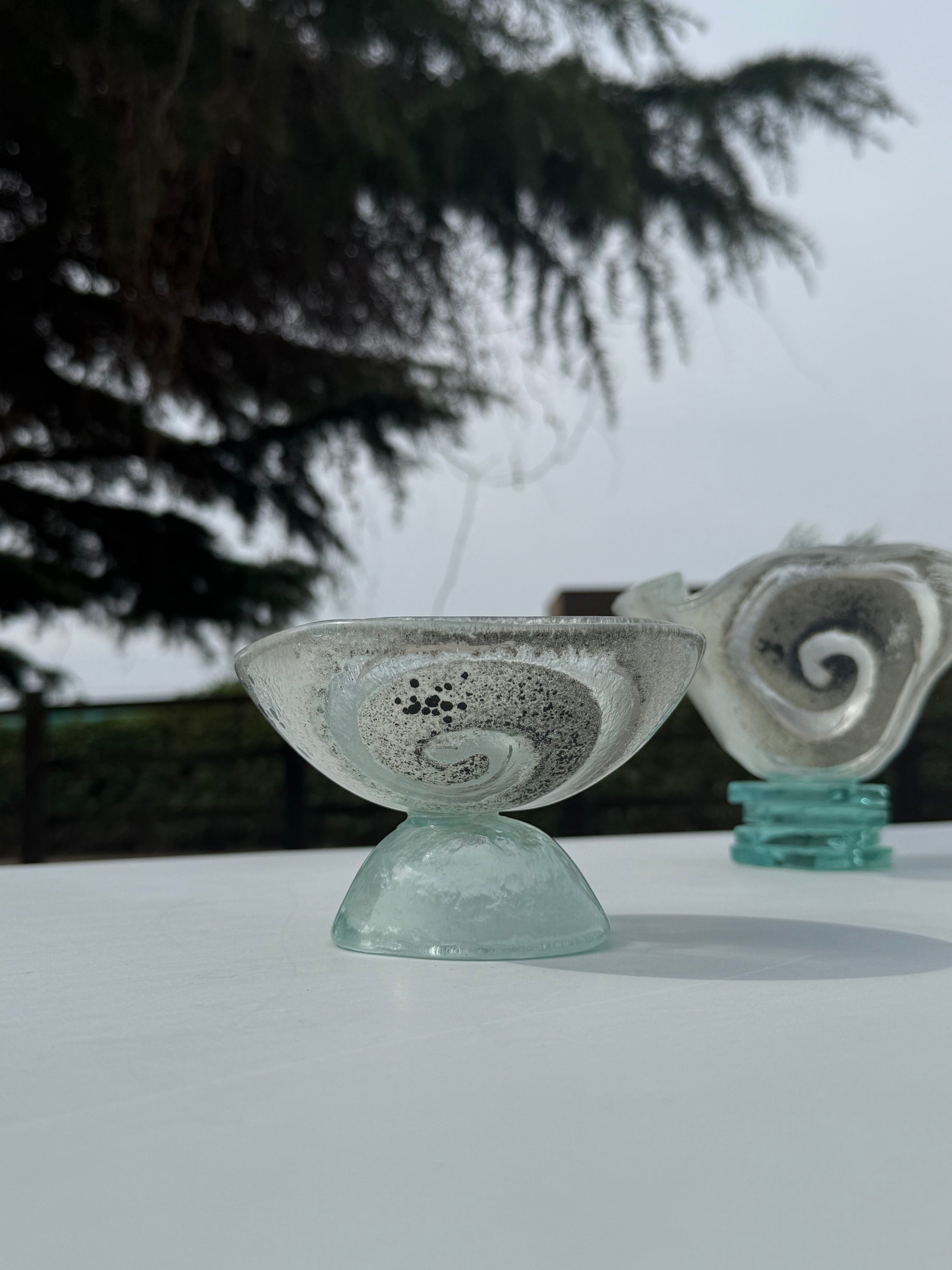 Platinum Glass Bonbon Dish