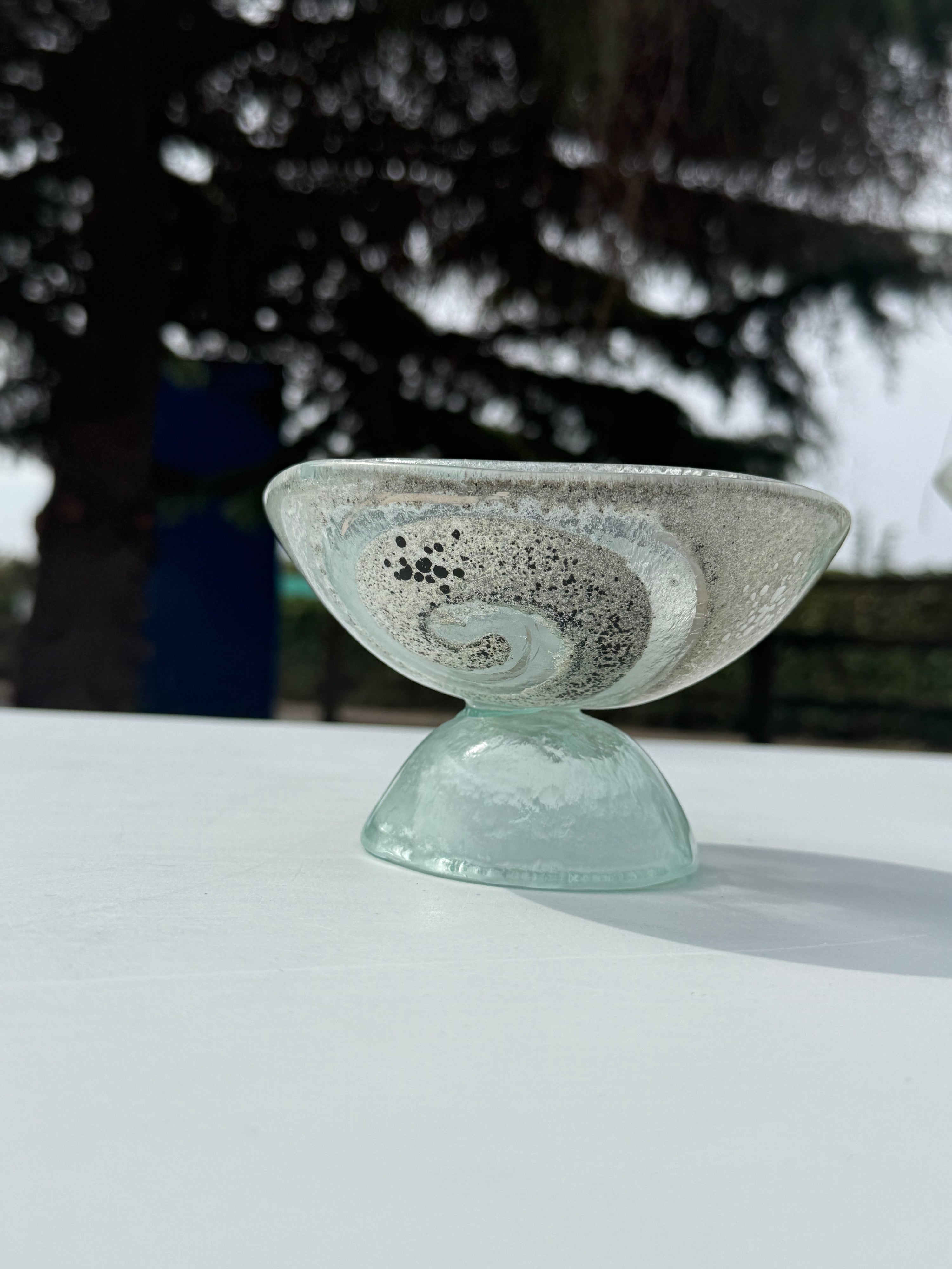 Platinum Glass Bonbon Dish