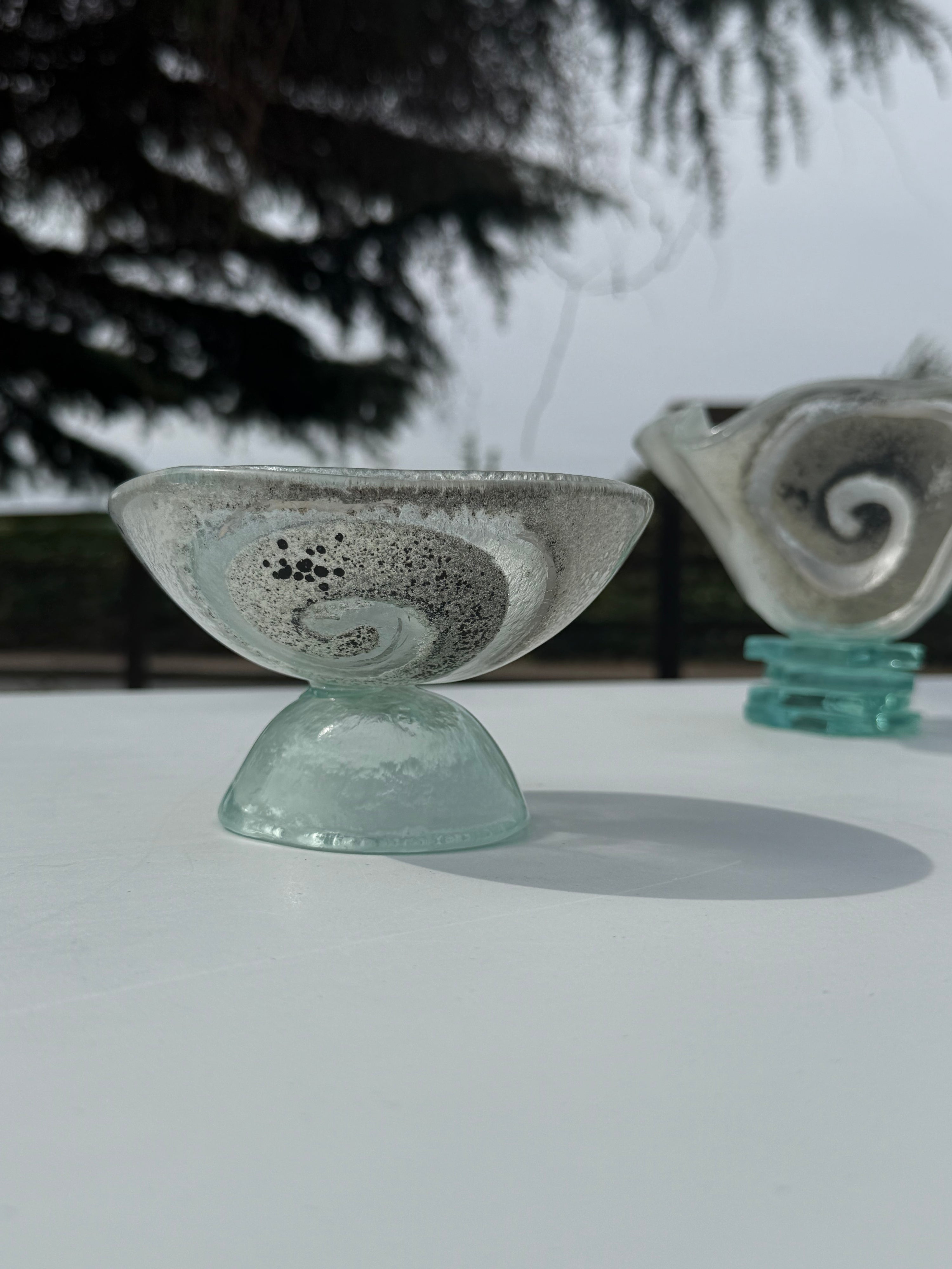 Platinum Glass Bonbon Dish