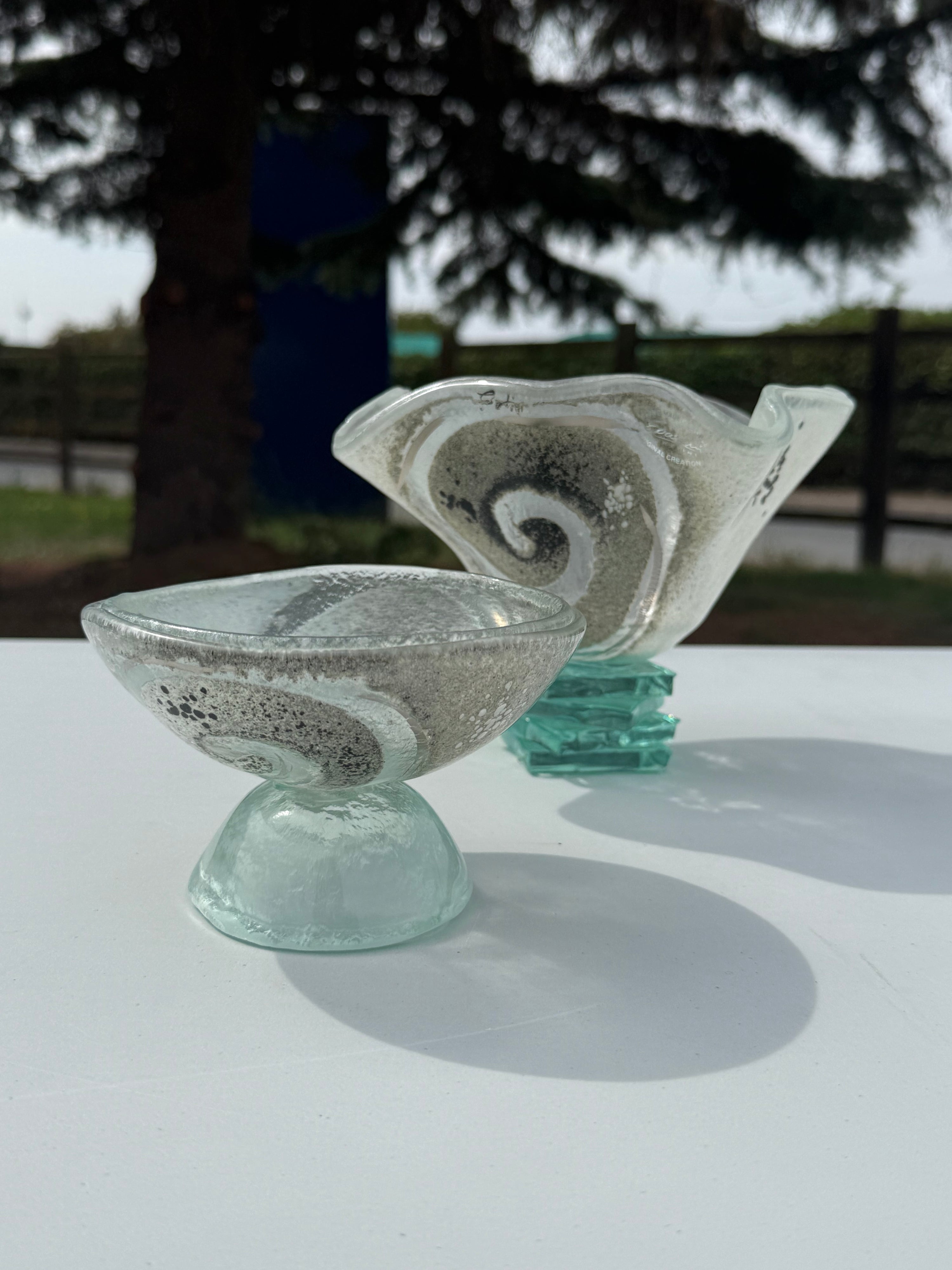 Platinum Glass Bonbon Dish