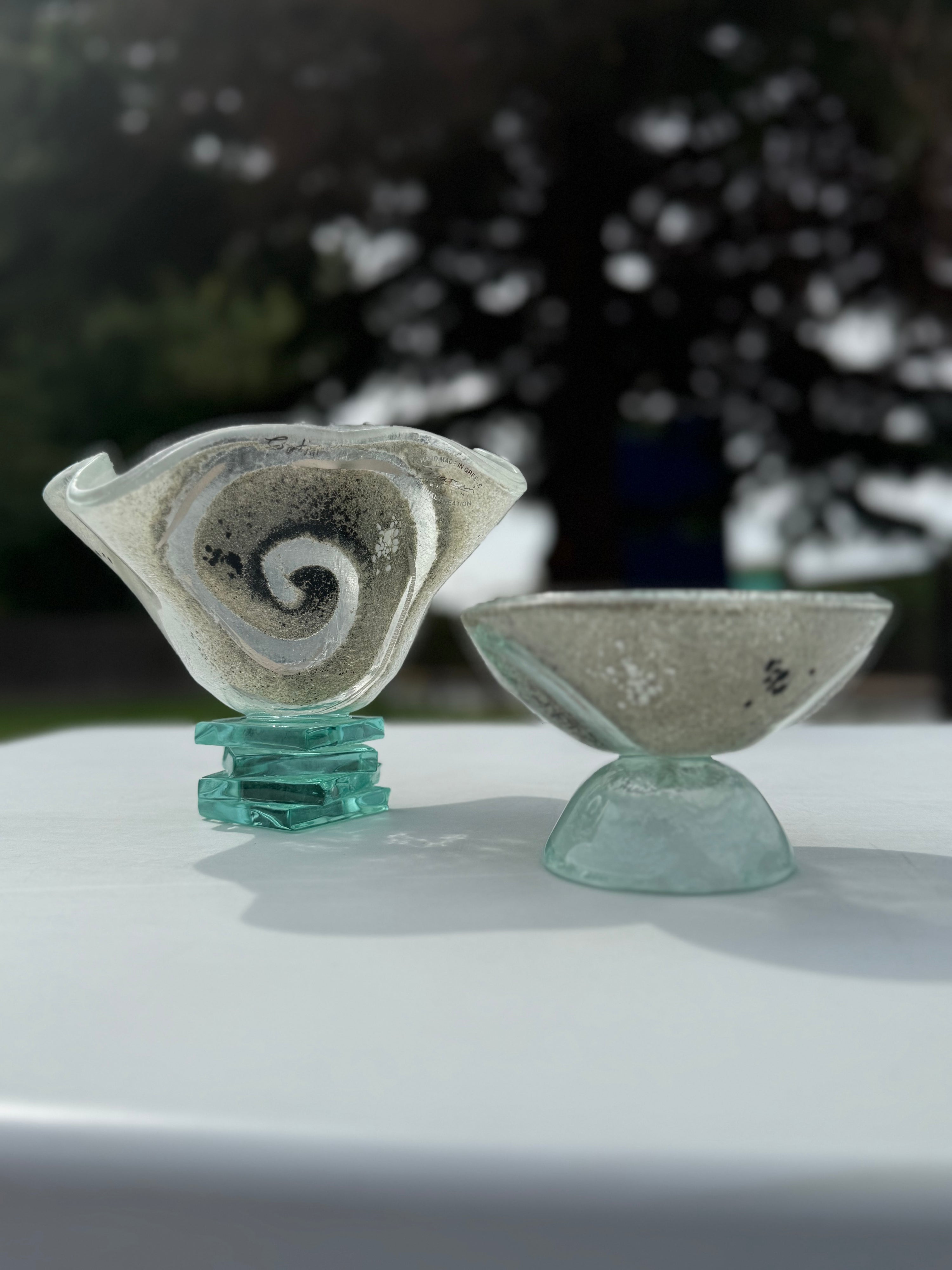 Platinum Glass Bonbon Dish
