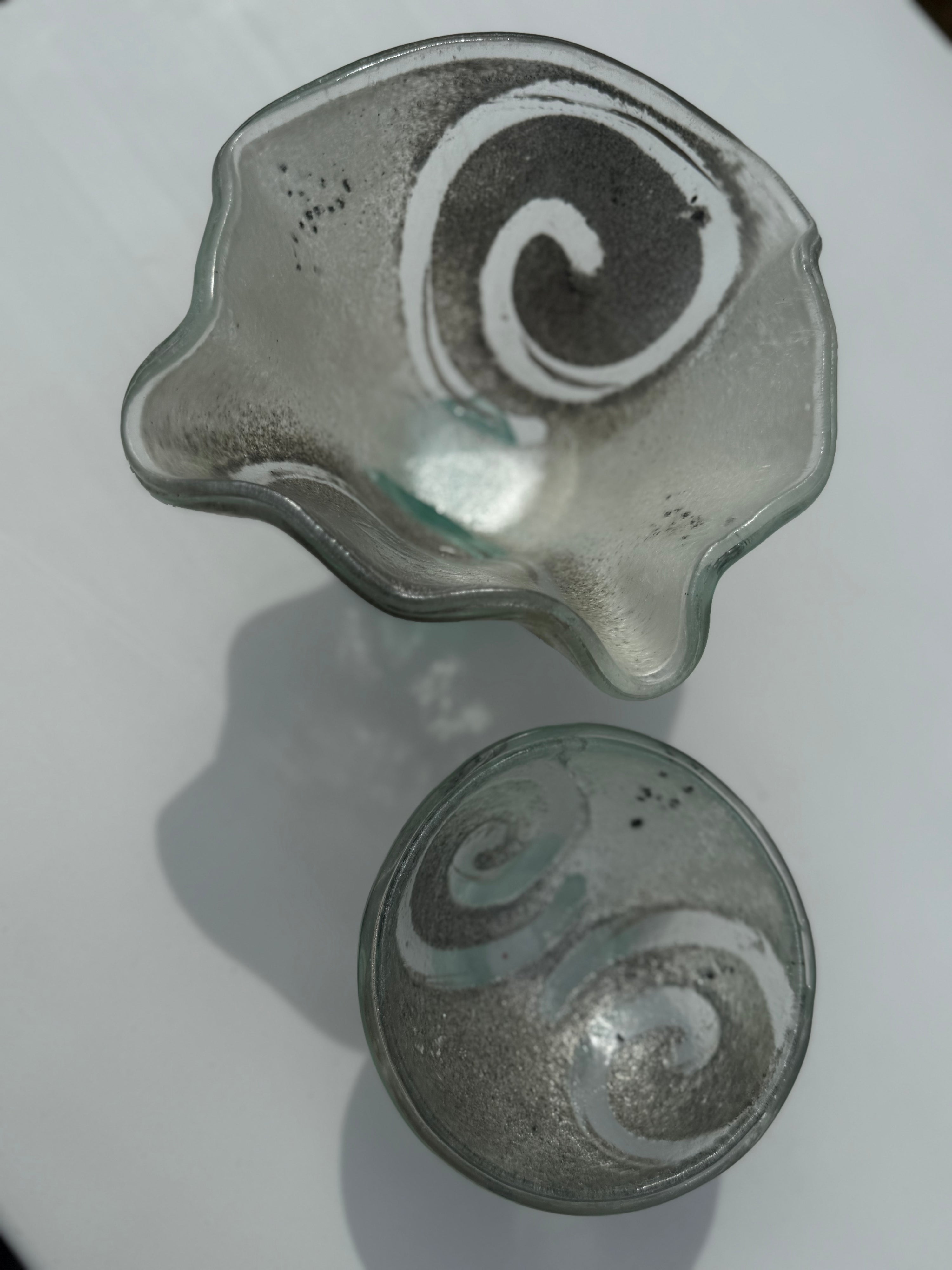 Platinum Glass Bonbon Dish