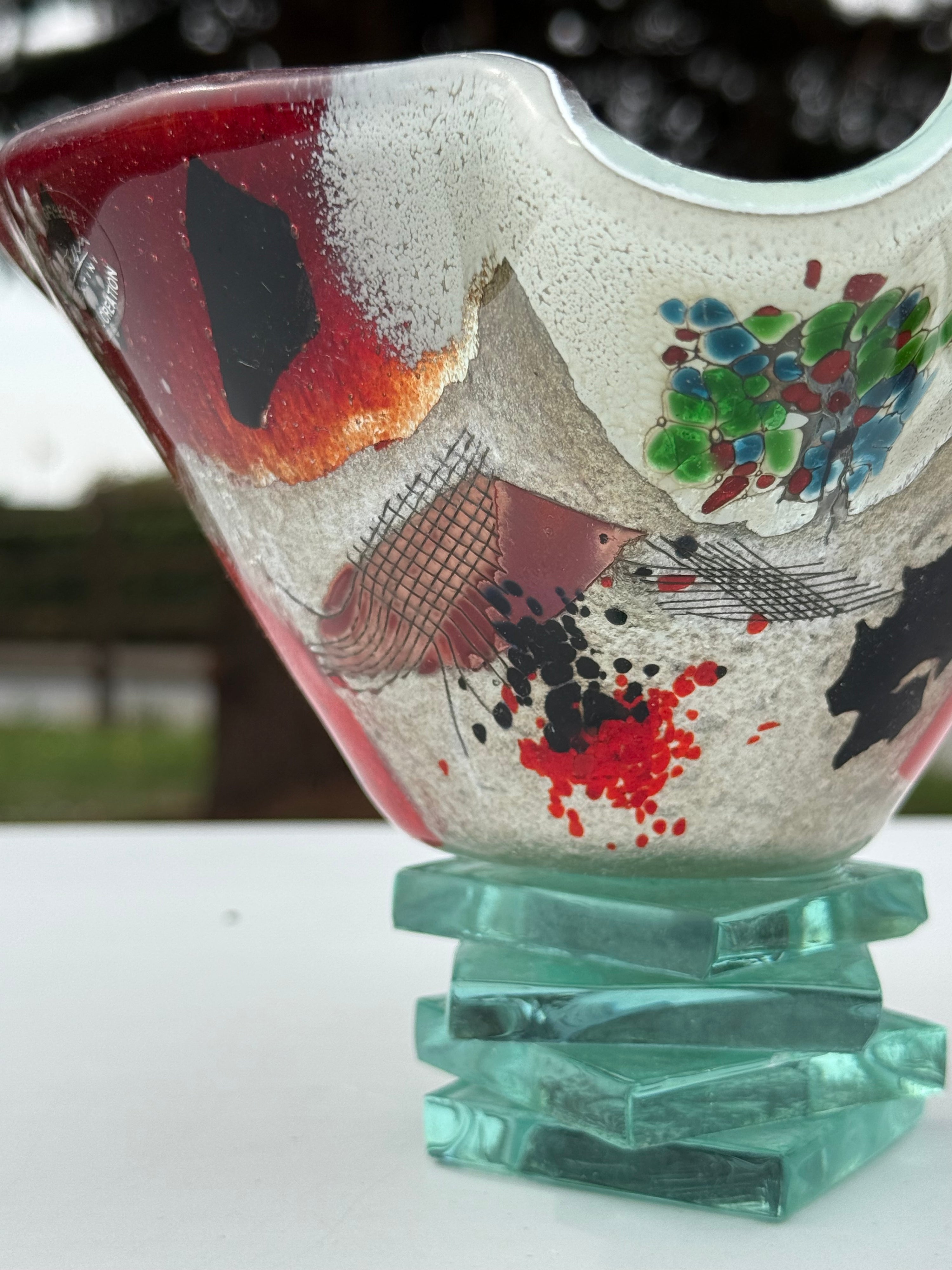 Rhea Bowl with Stacked Glass Stand