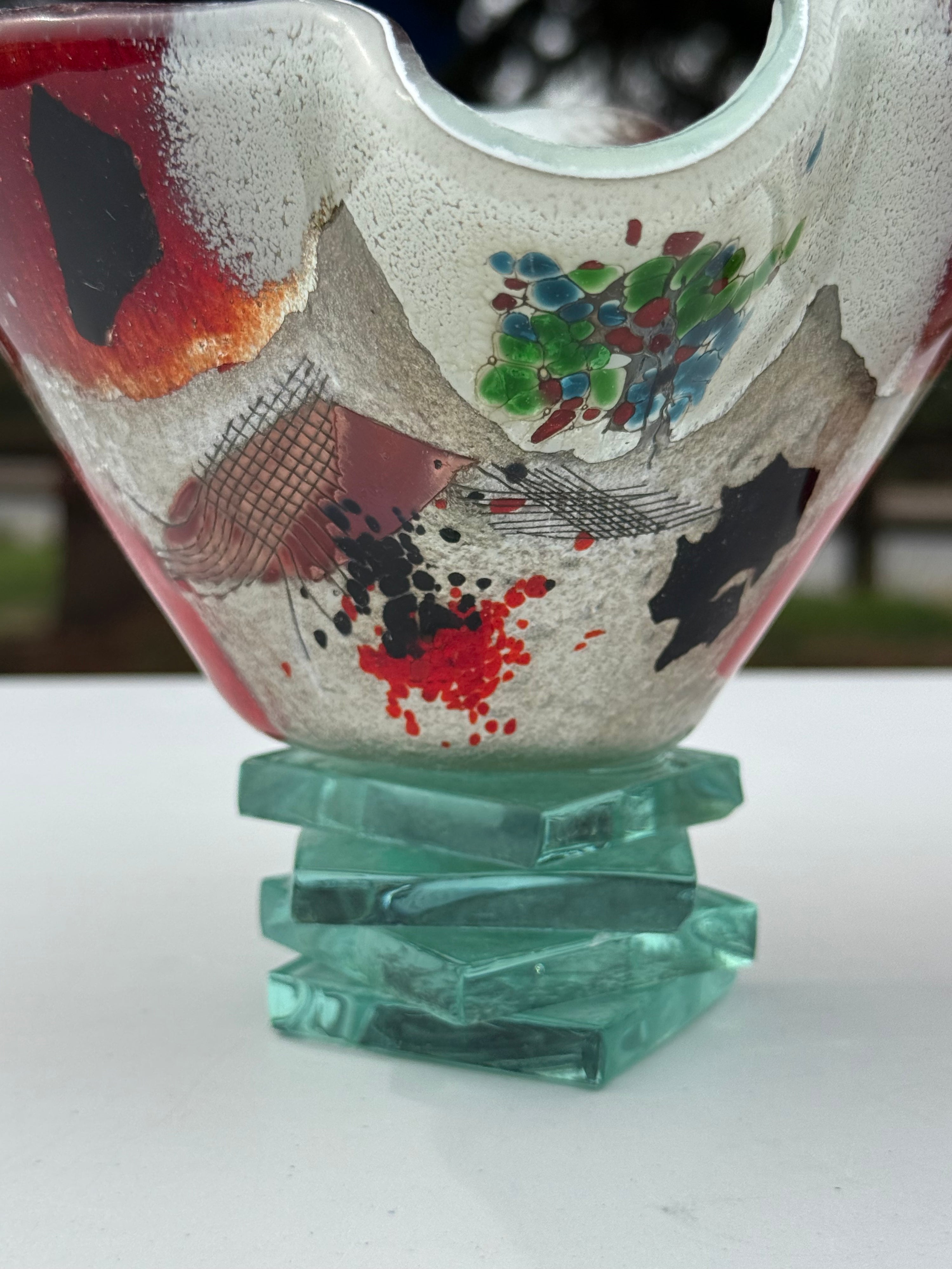 Rhea Bowl with Stacked Glass Stand