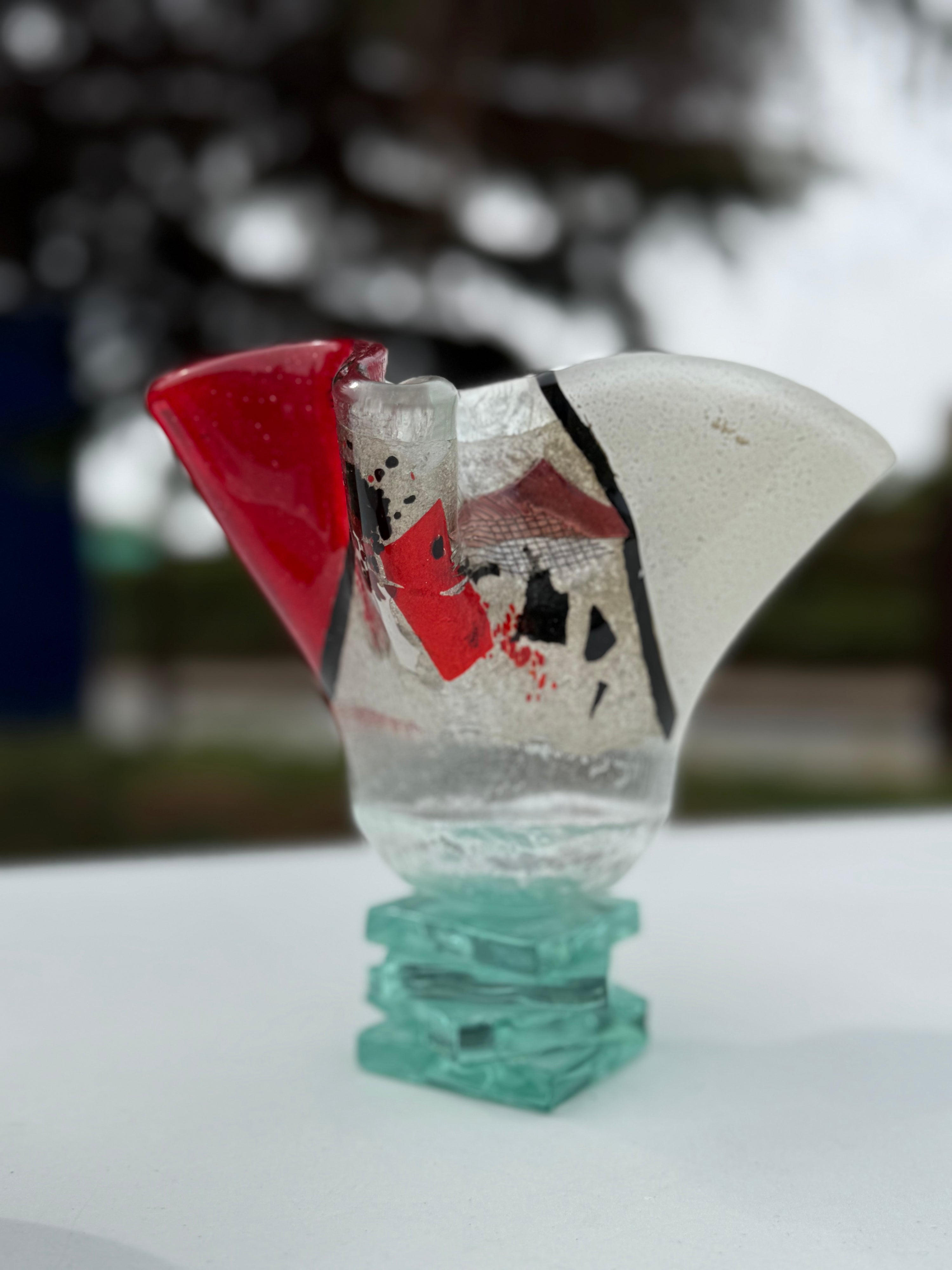 Artemis Bowl with Stacked Glass Stand