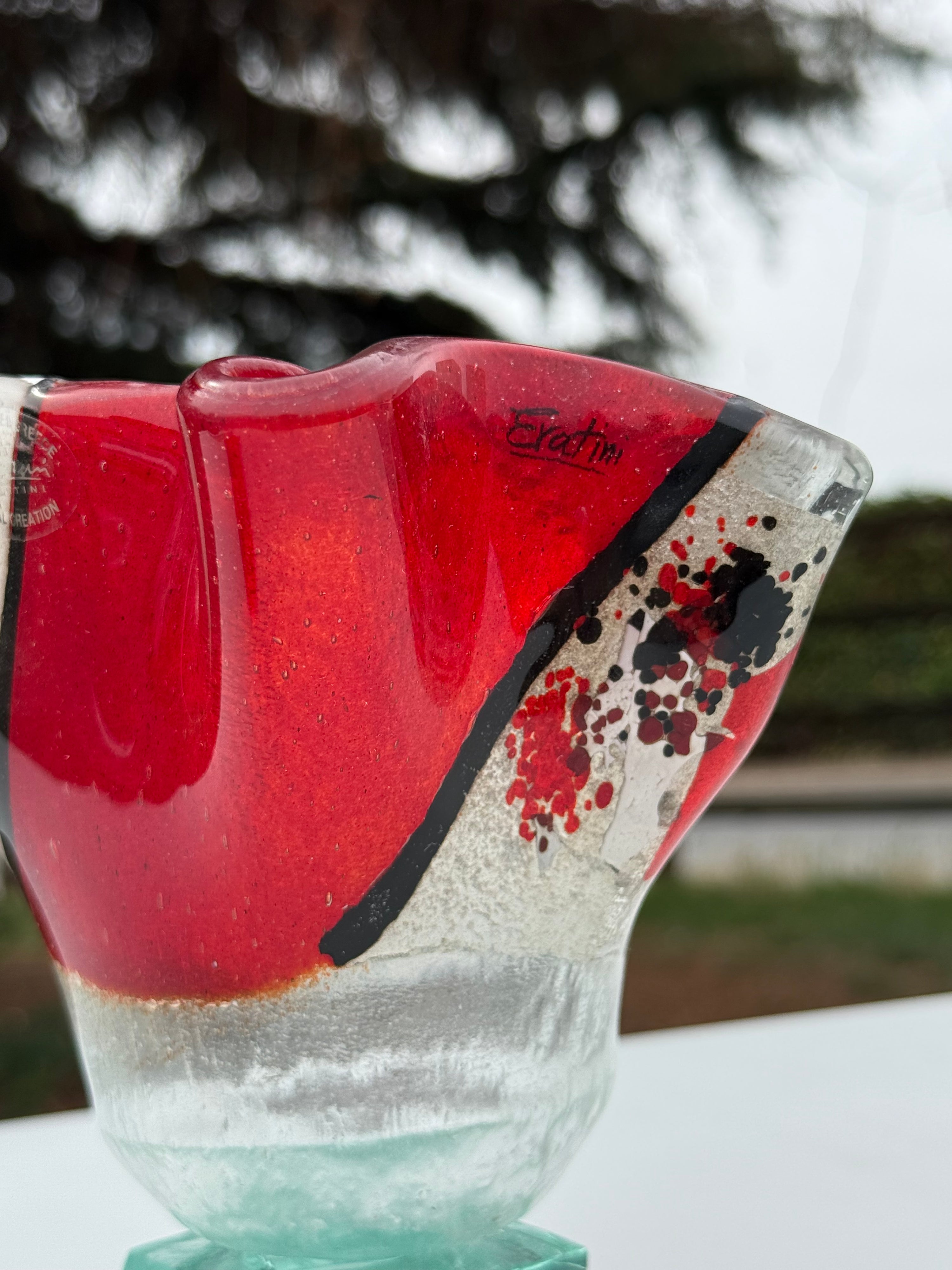 Artemis Bowl with Stacked Glass Stand