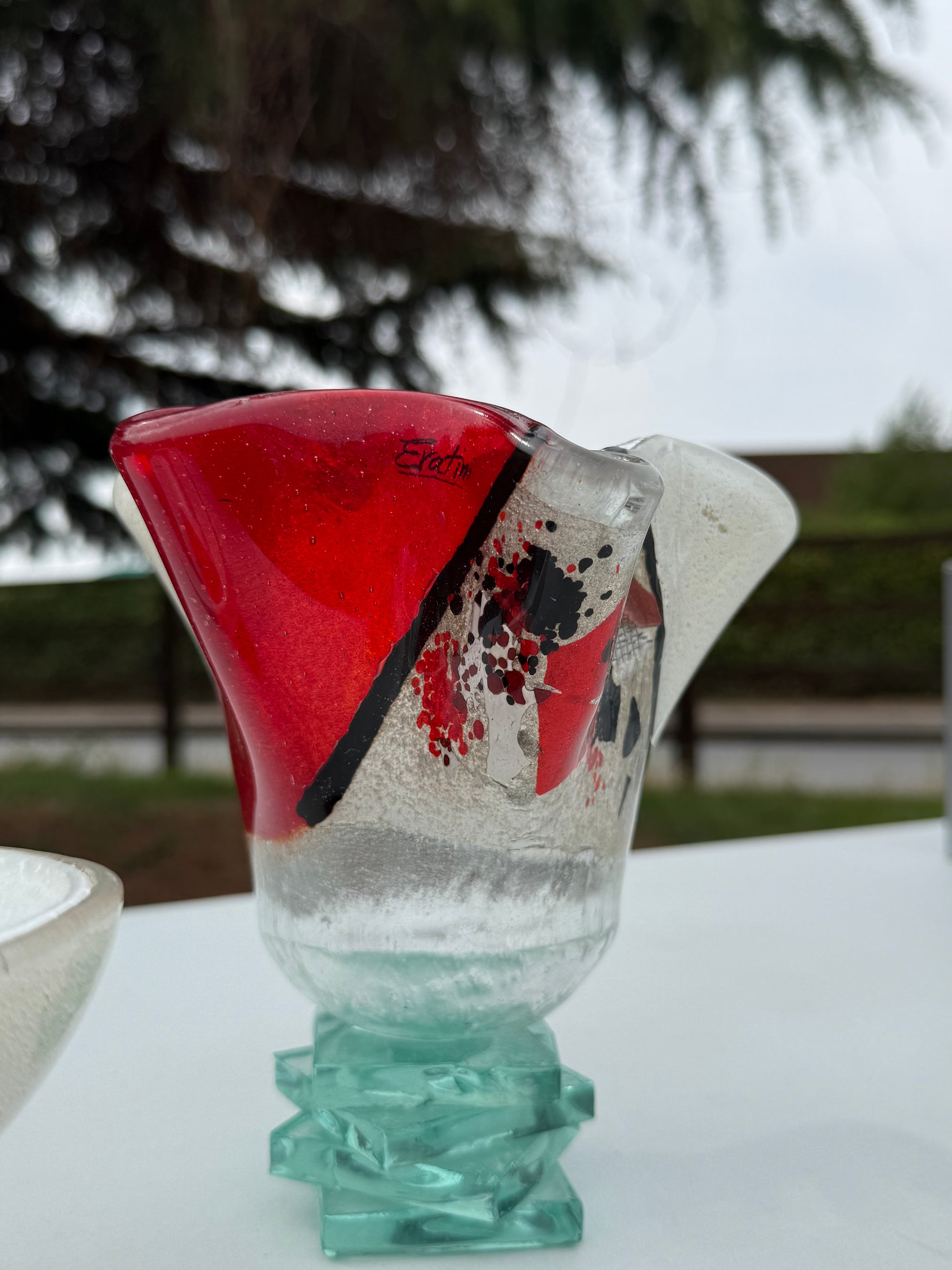 Artemis Bowl with Stacked Glass Stand