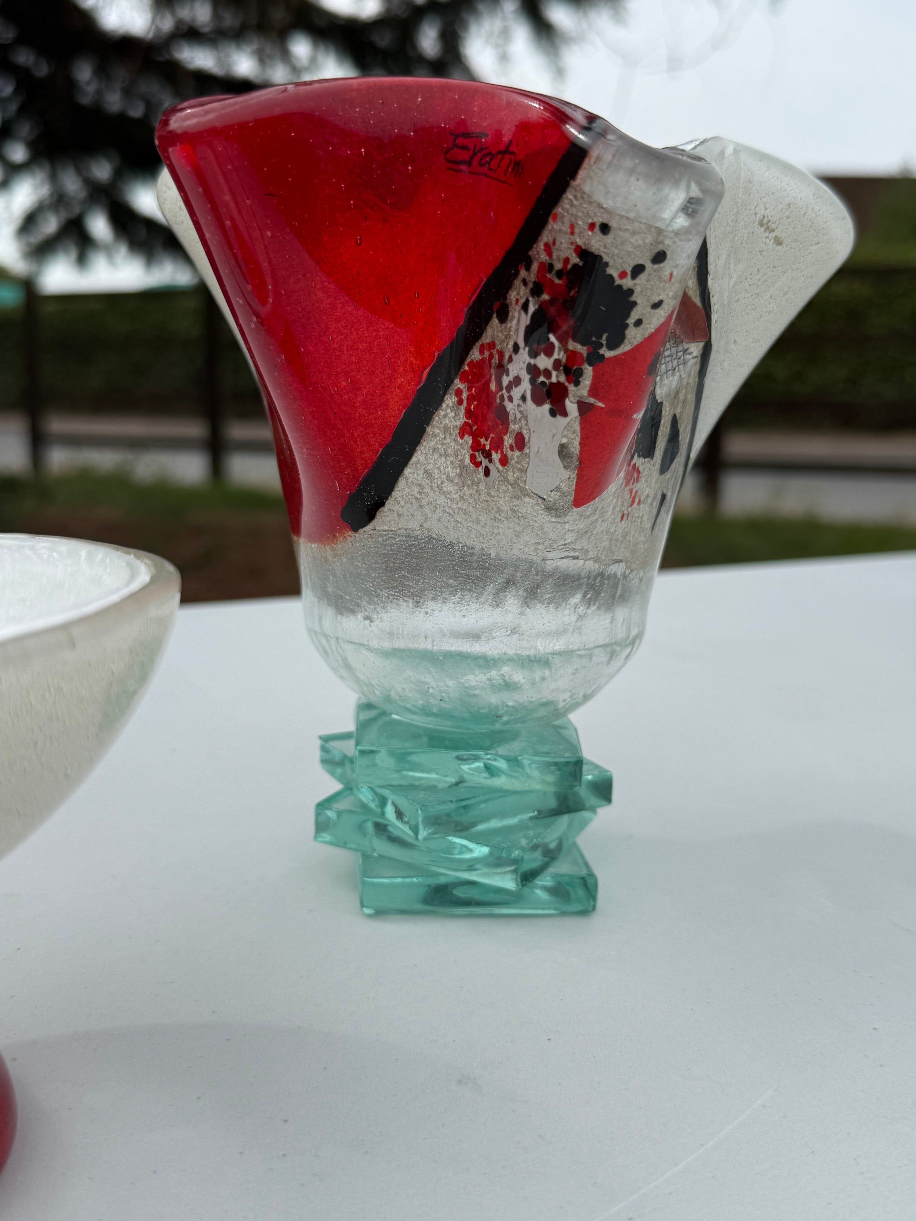 Artemis Bowl with Stacked Glass Stand