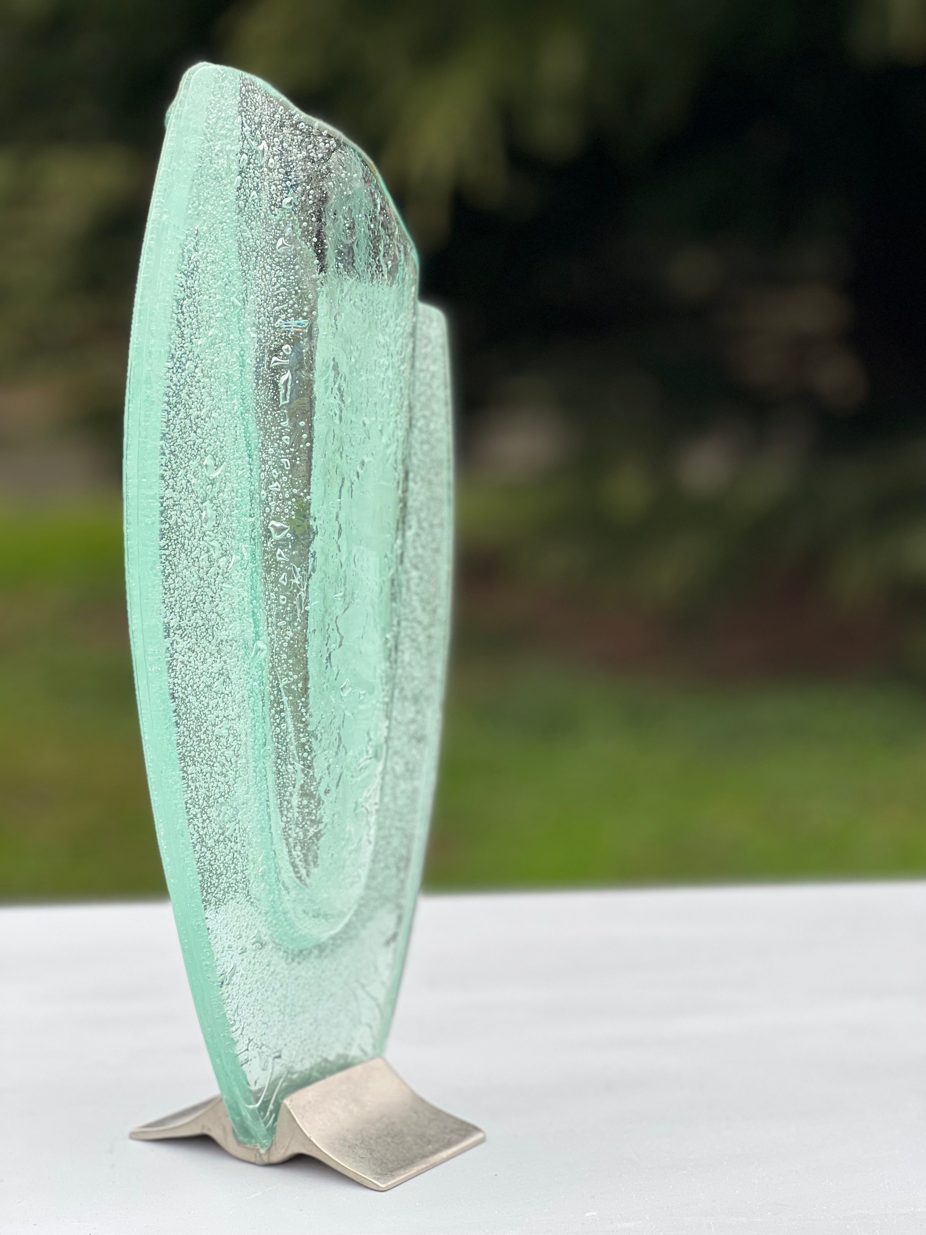 Aqua Lucid Oval Vase