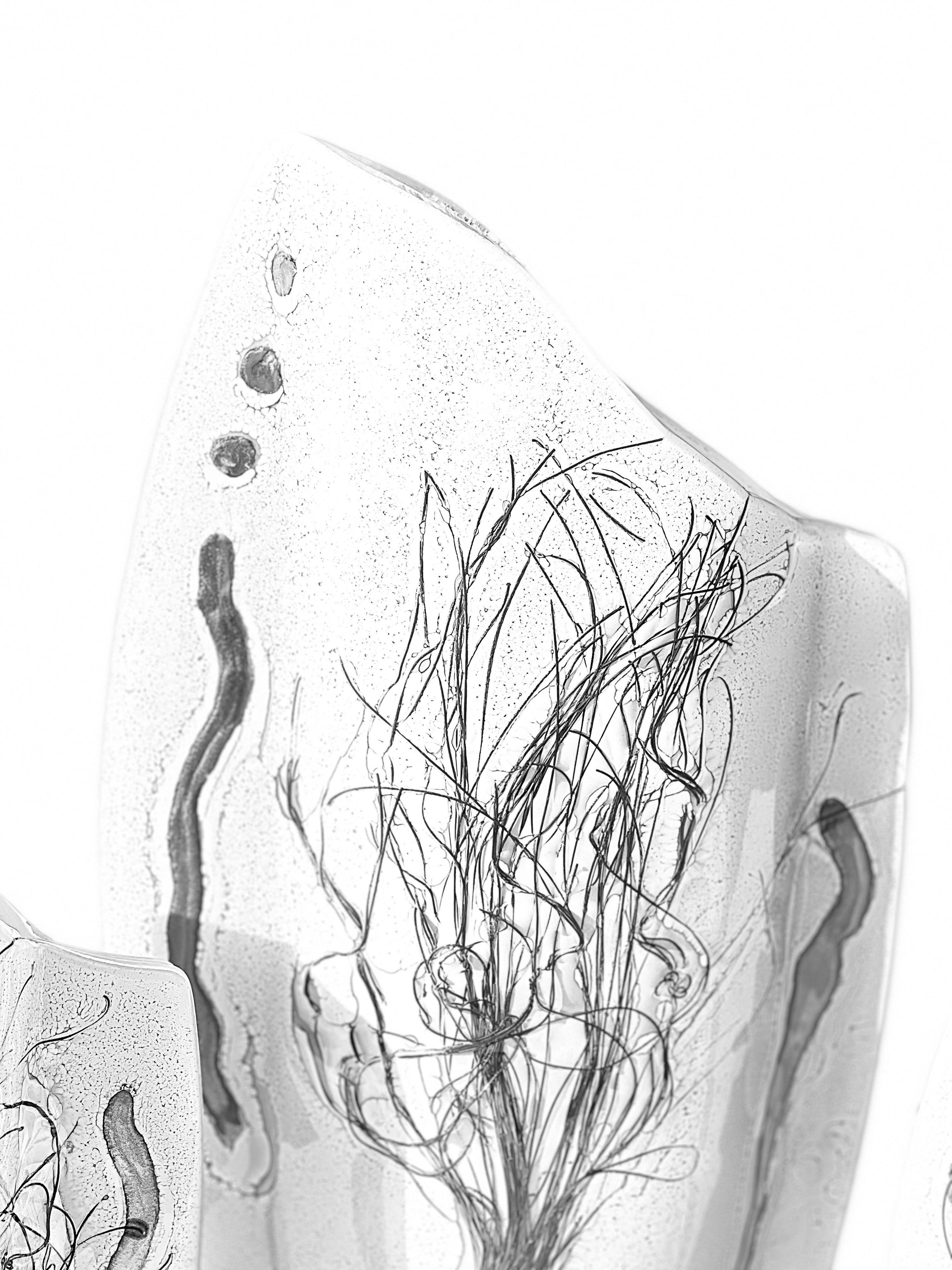 Iced White - (Autumn Tree) Oval Vase