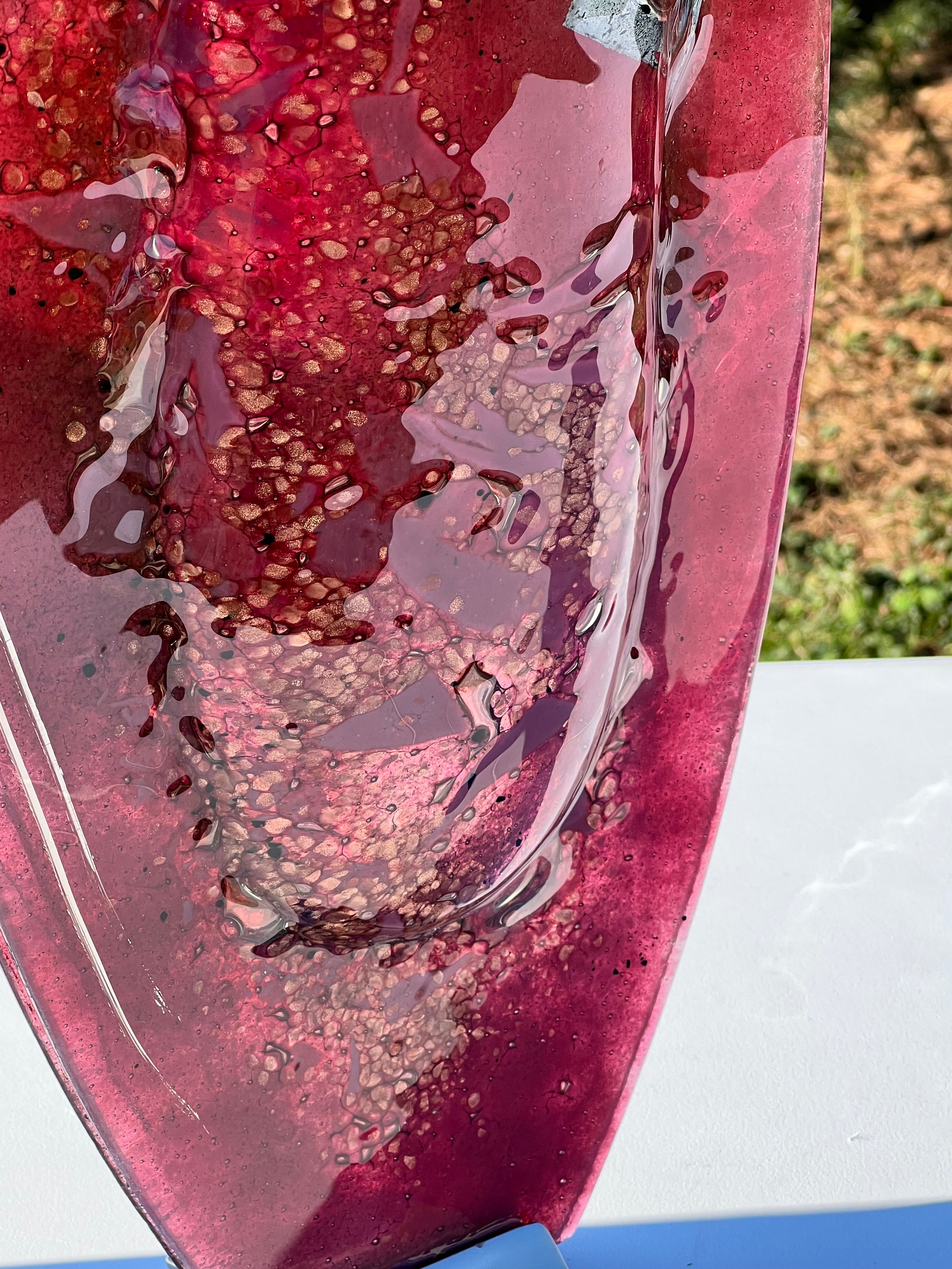 Rose & Platinum Oval Vase