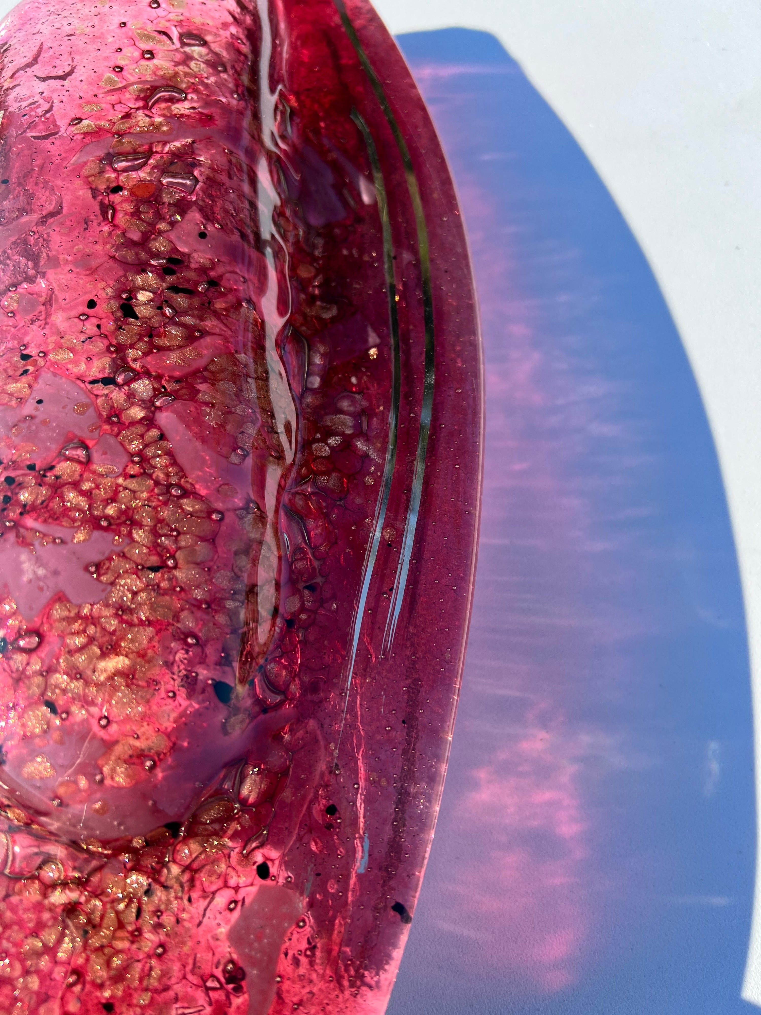 Rose & Platinum Oval Vase