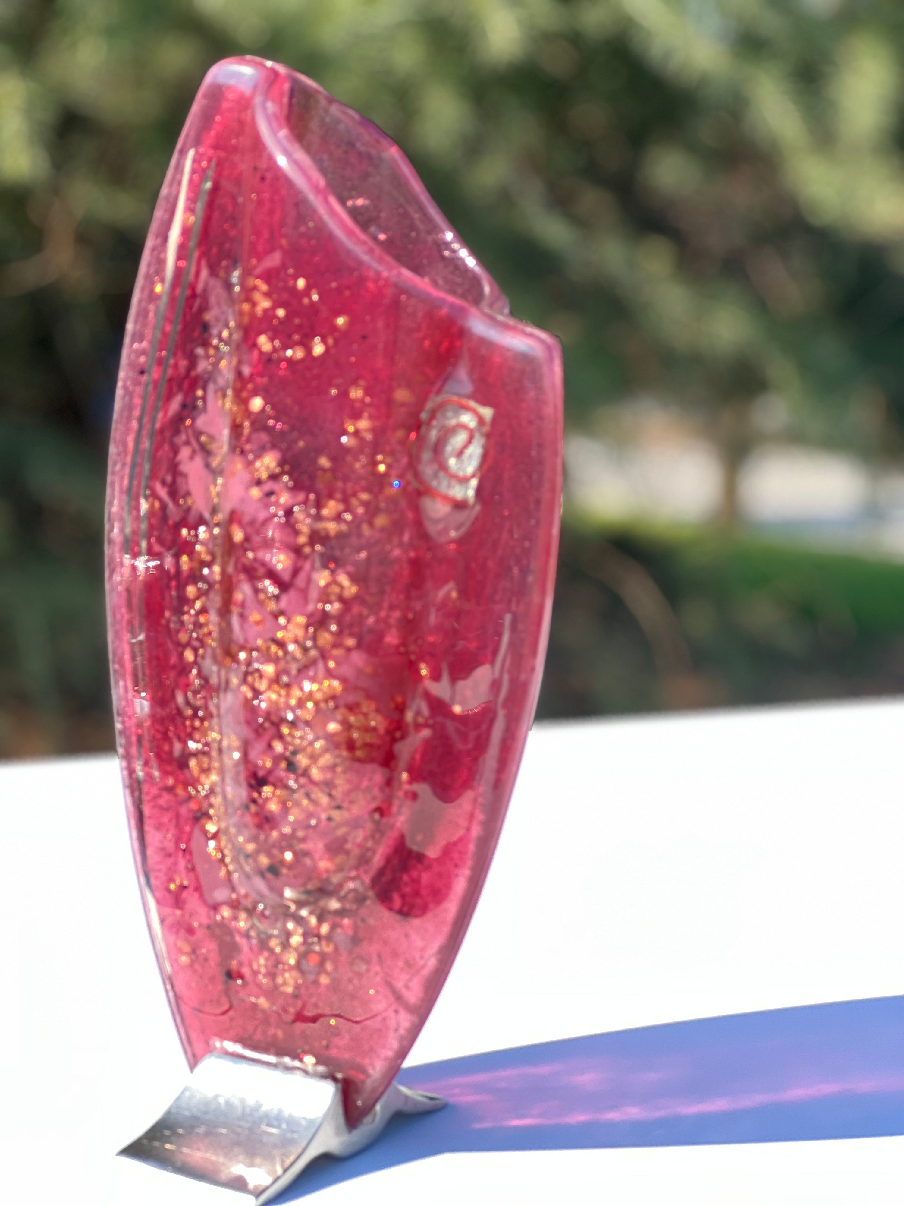 Rose & Platinum Oval Vase