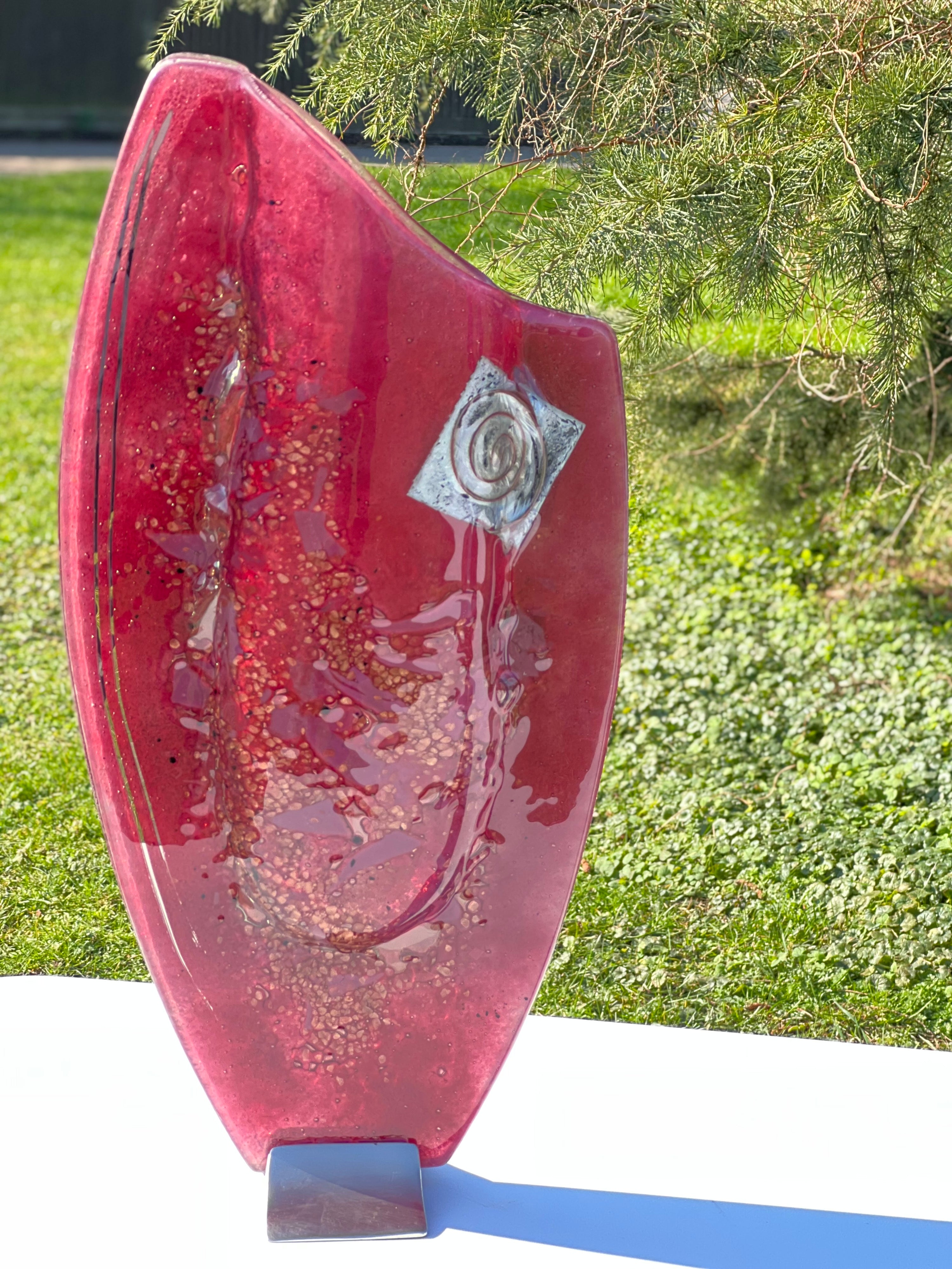 Rose & Platinum Oval Vase