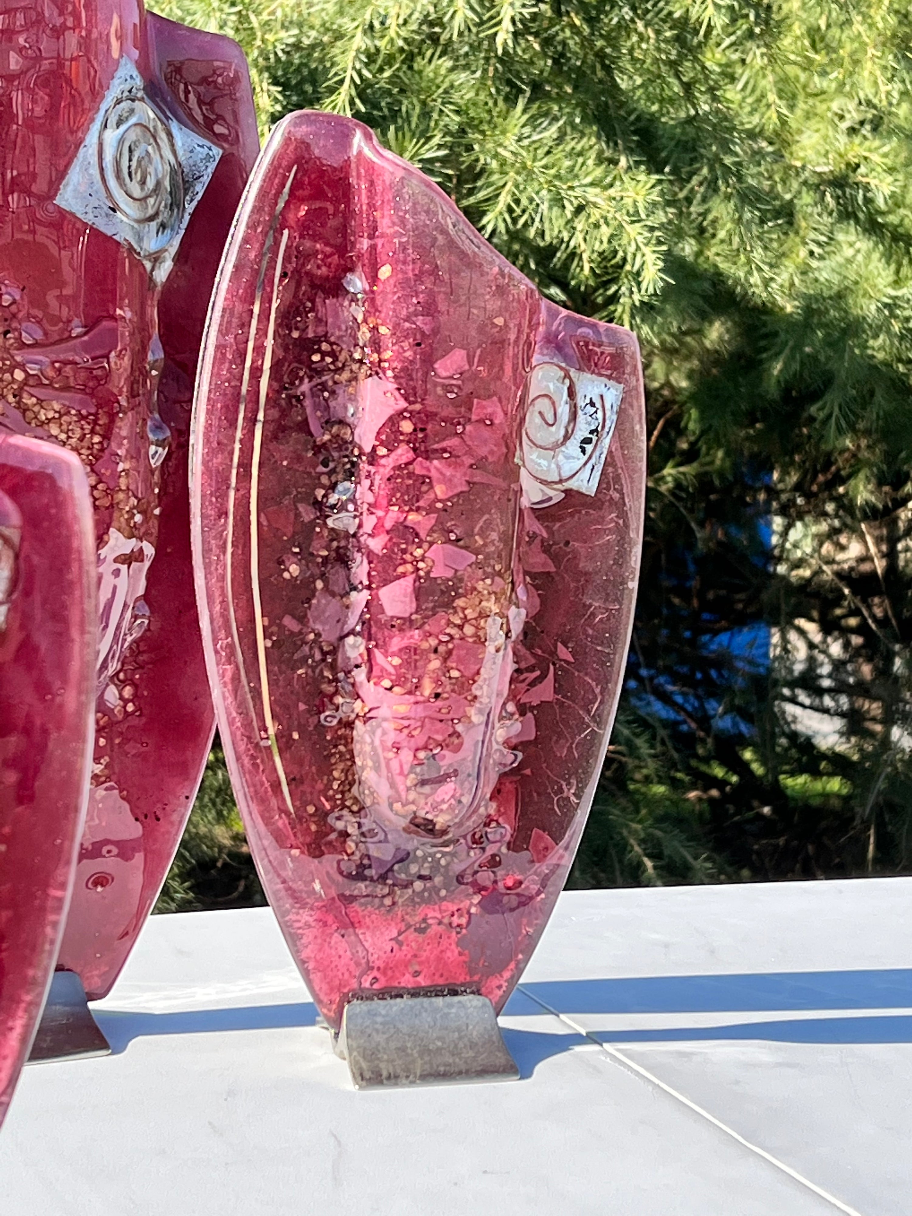 Rose & Platinum Oval Vase