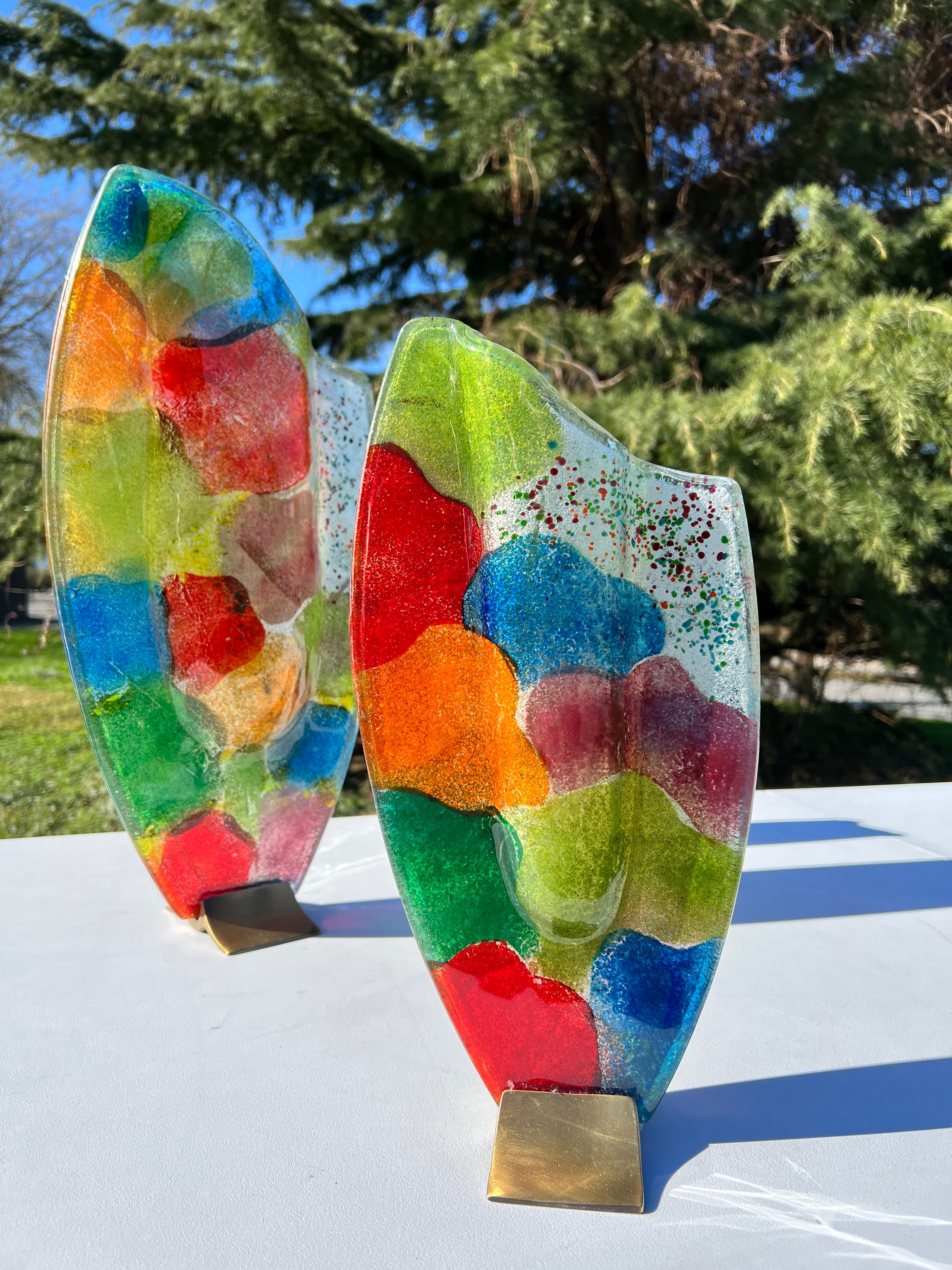 Fireworks Oval Vase