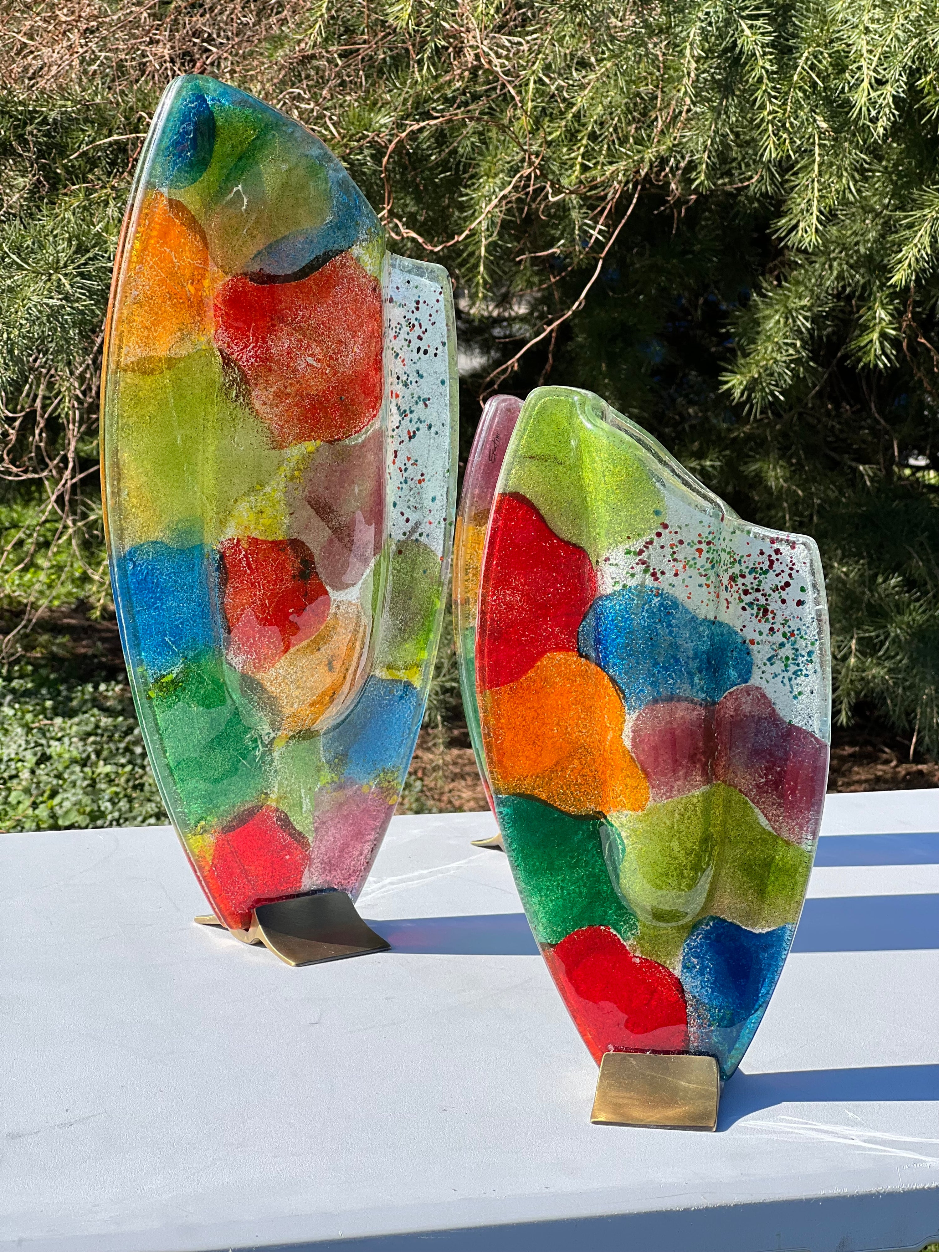 Fireworks Oval Vase