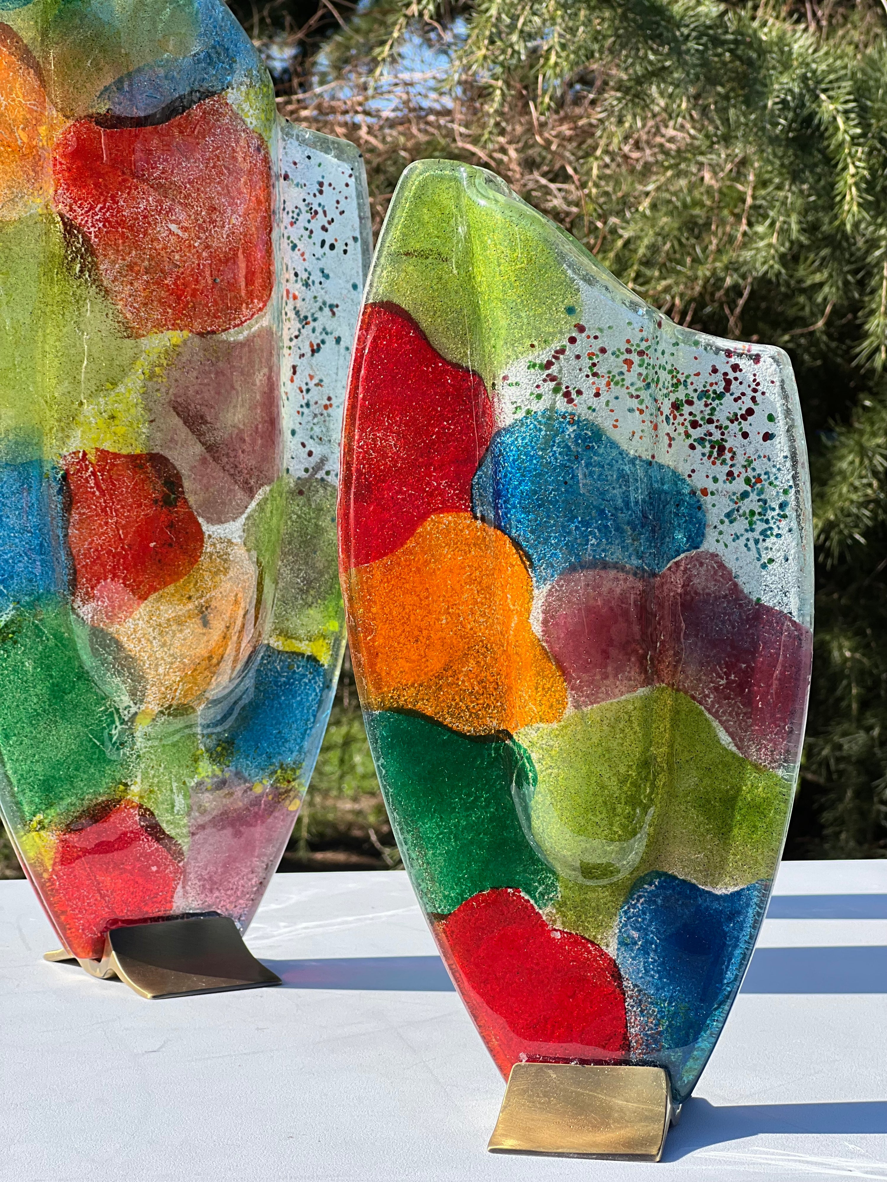 Fireworks Oval Vase