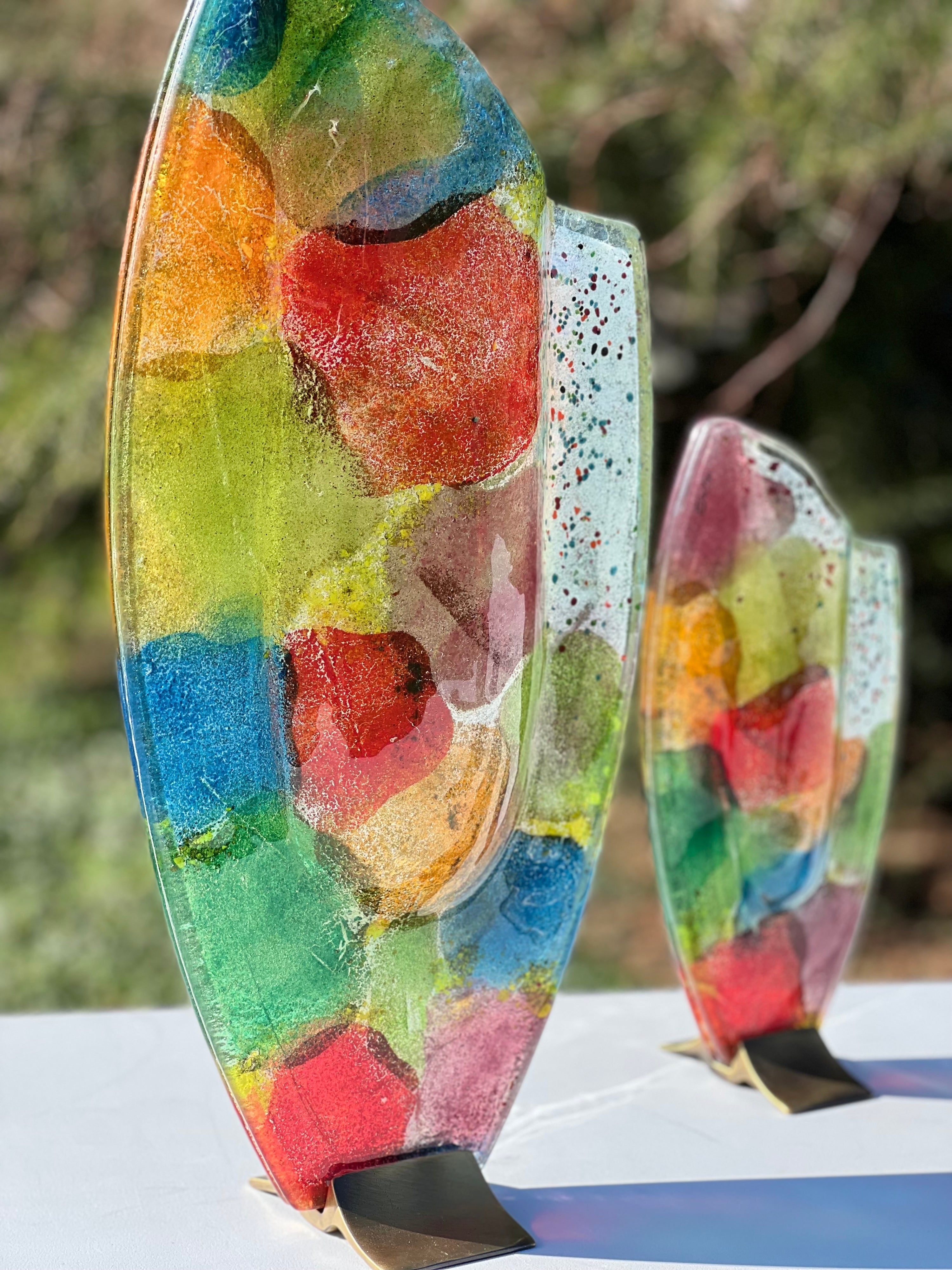 Fireworks Oval Vase