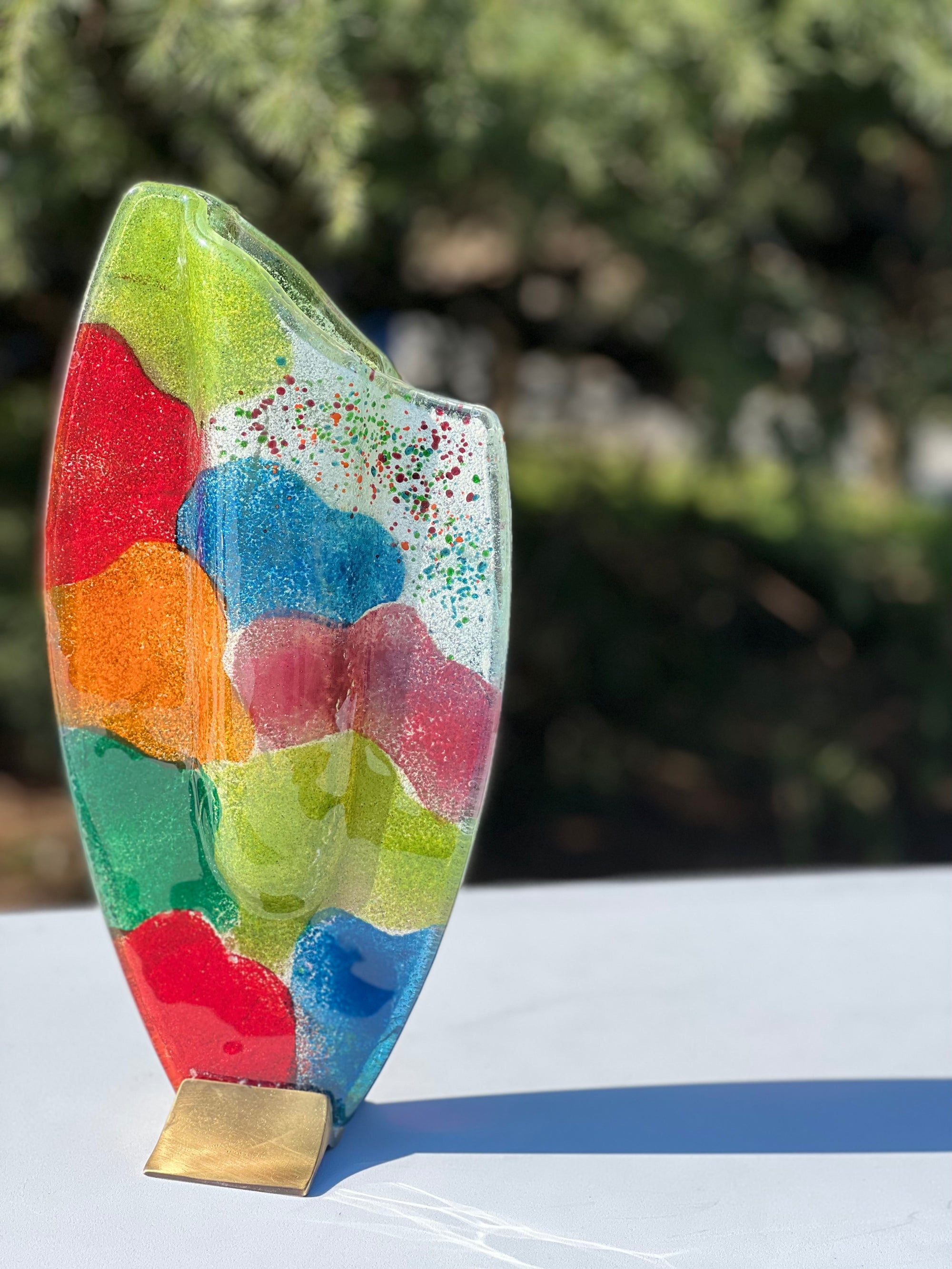 Fireworks Oval Vase