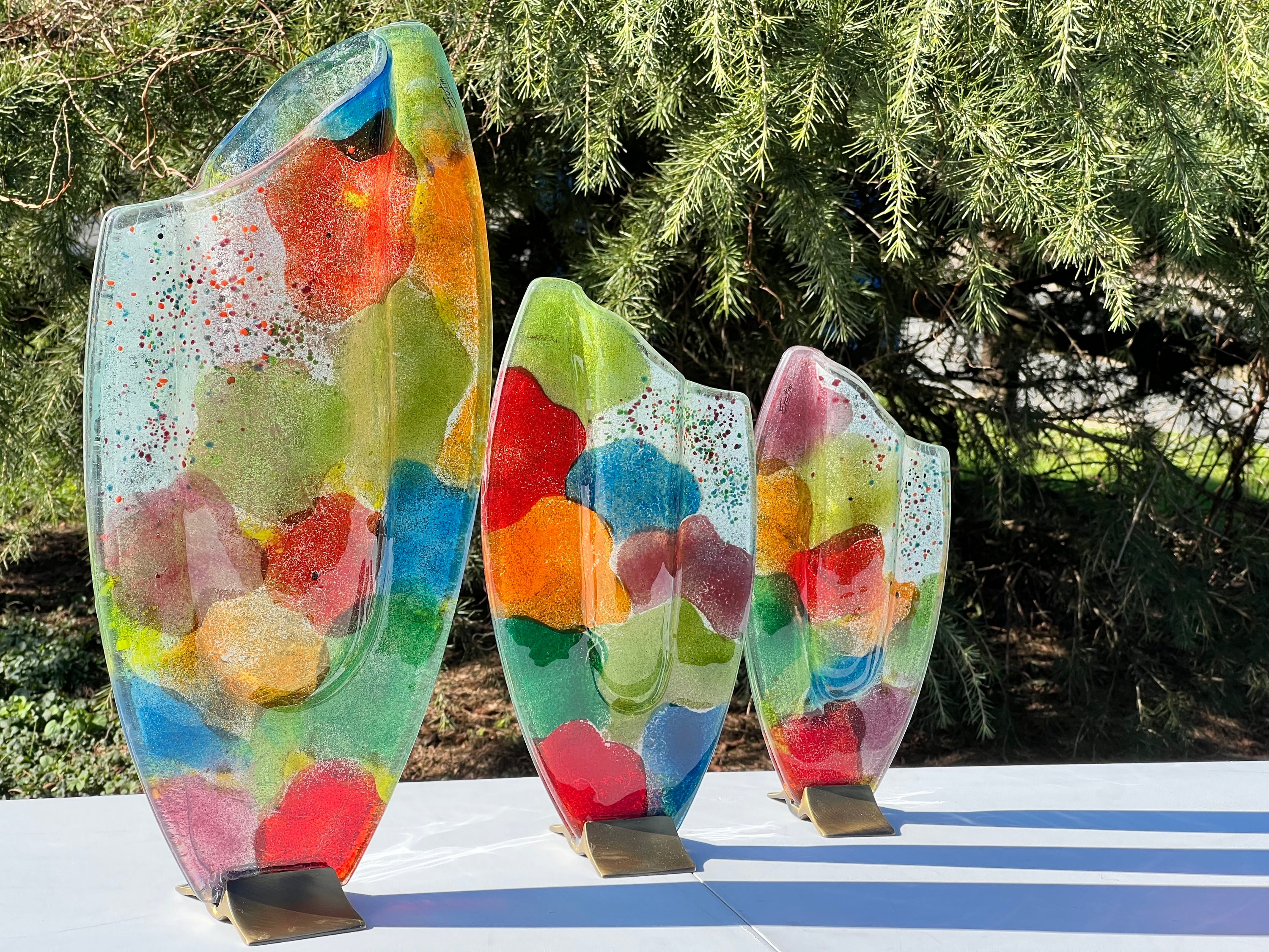 Fireworks Oval Vase