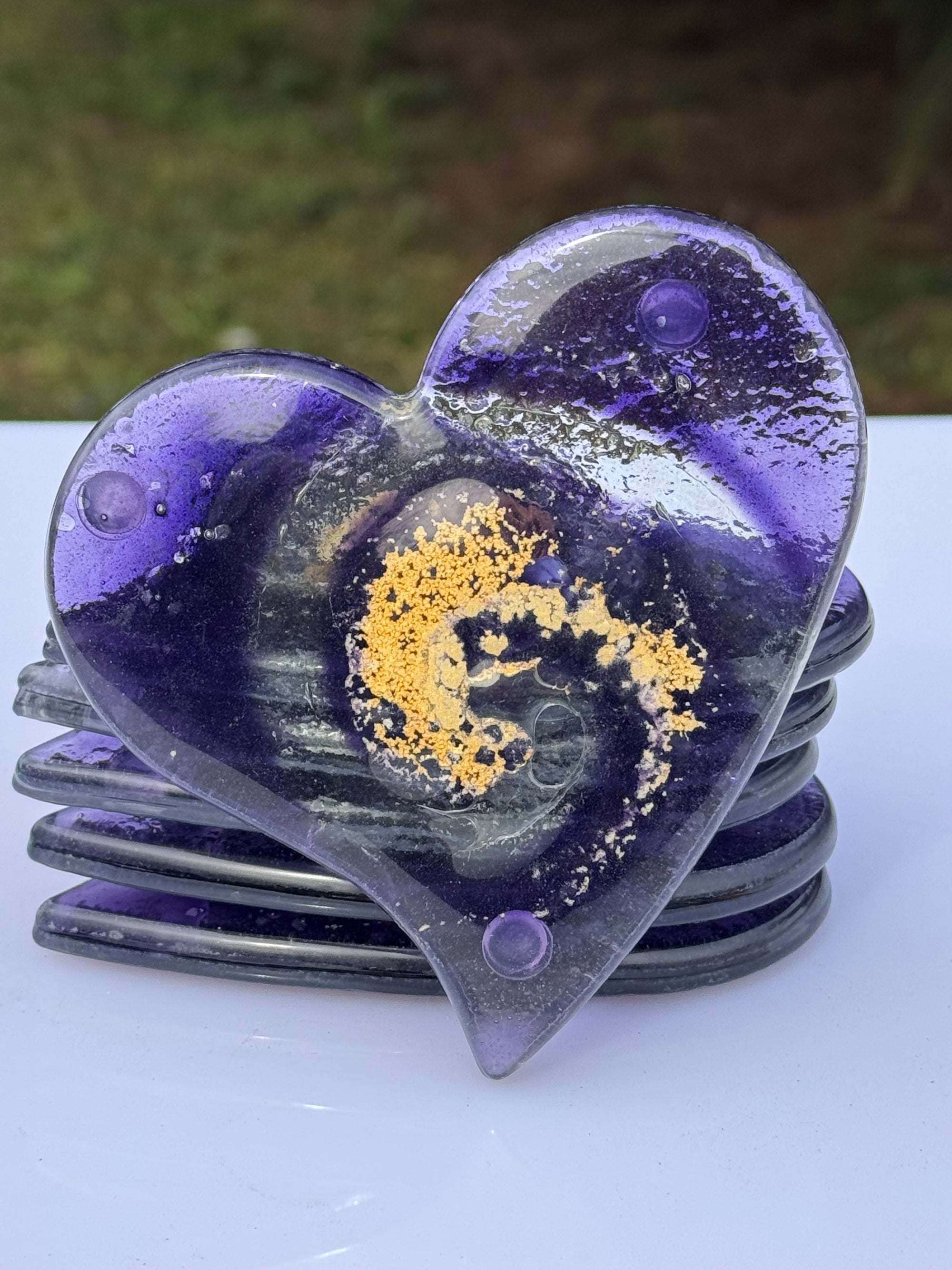 Nefeli Mauve Coaster (Heart)