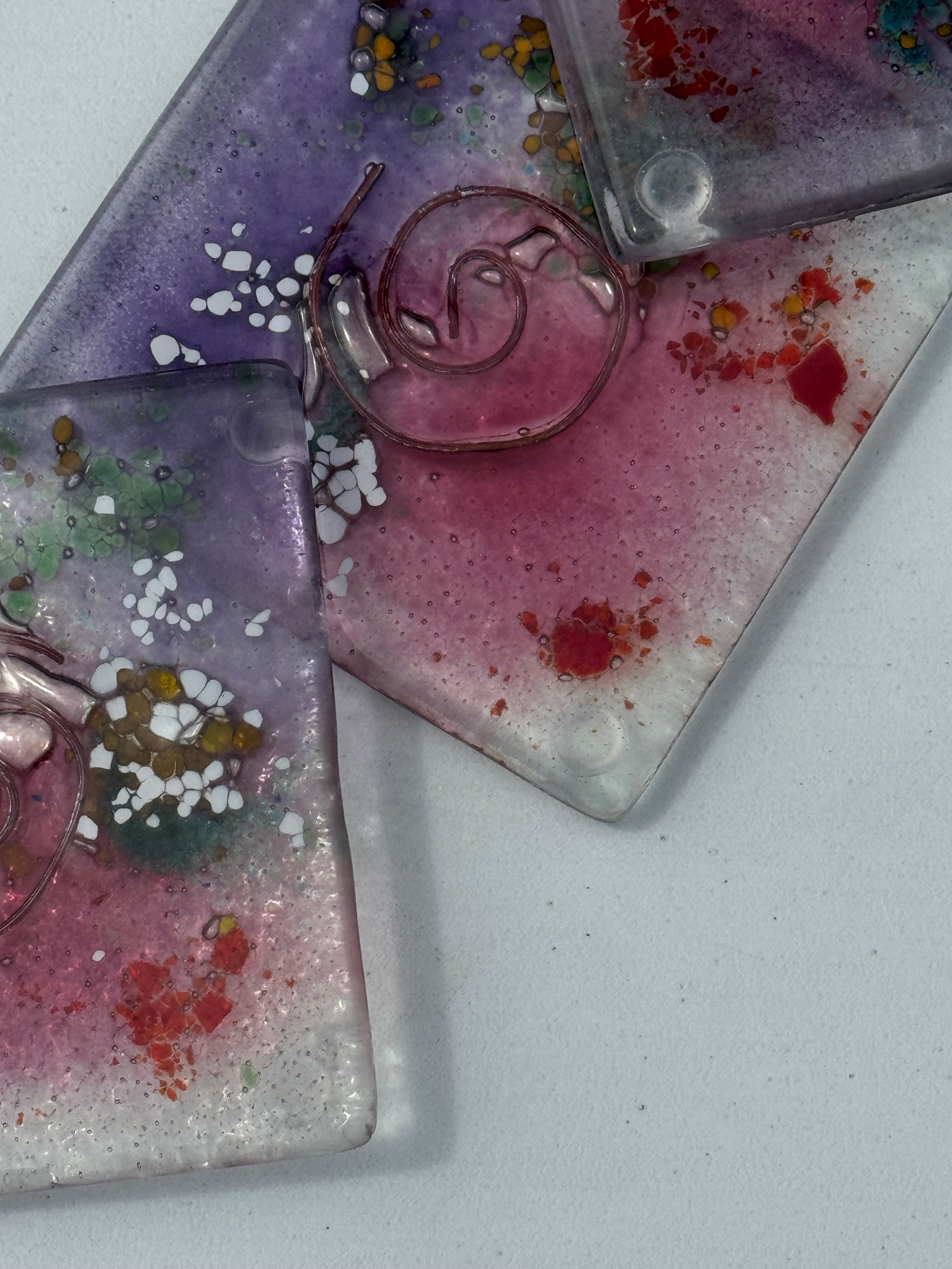 Tricolore Mauve Coasters (Square)