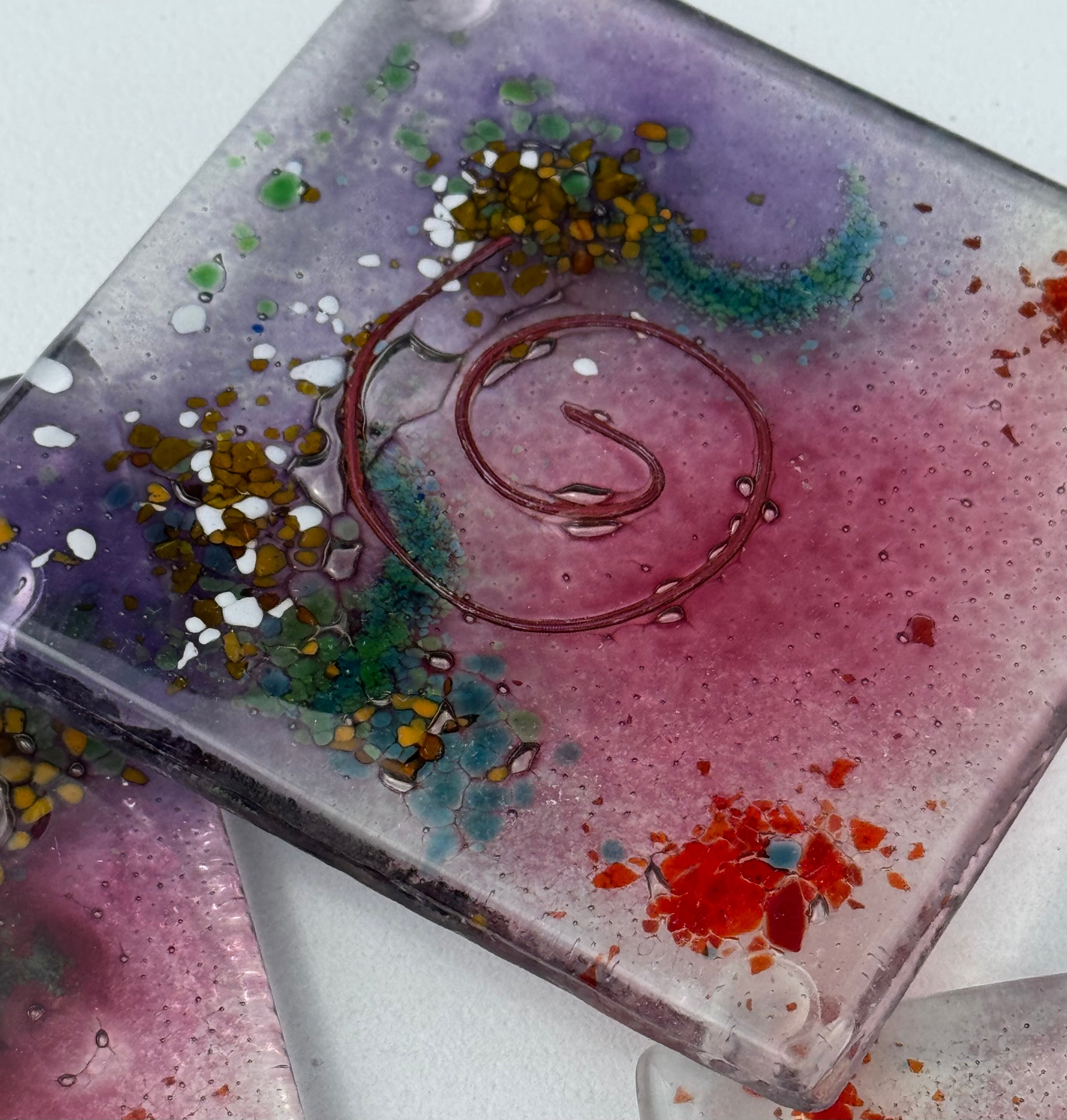 Tricolore Mauve Coasters (Square)