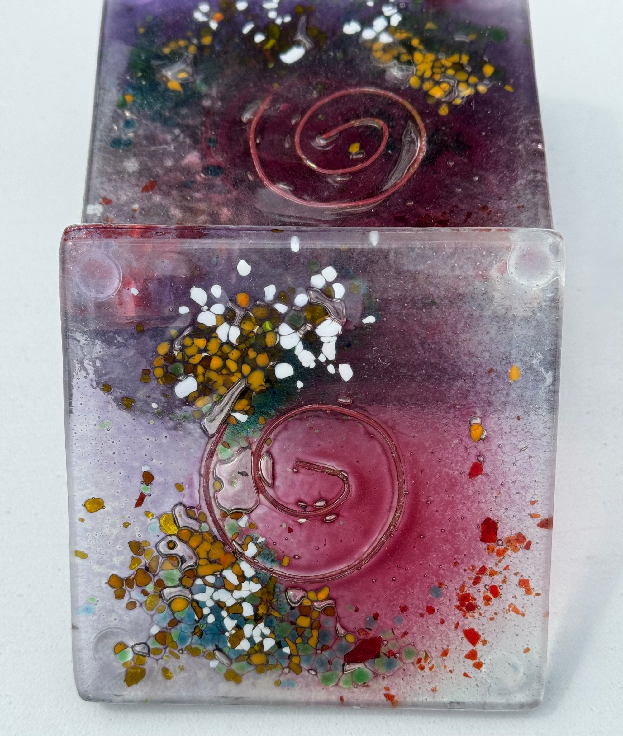 Tricolore Mauve Coasters (Square)