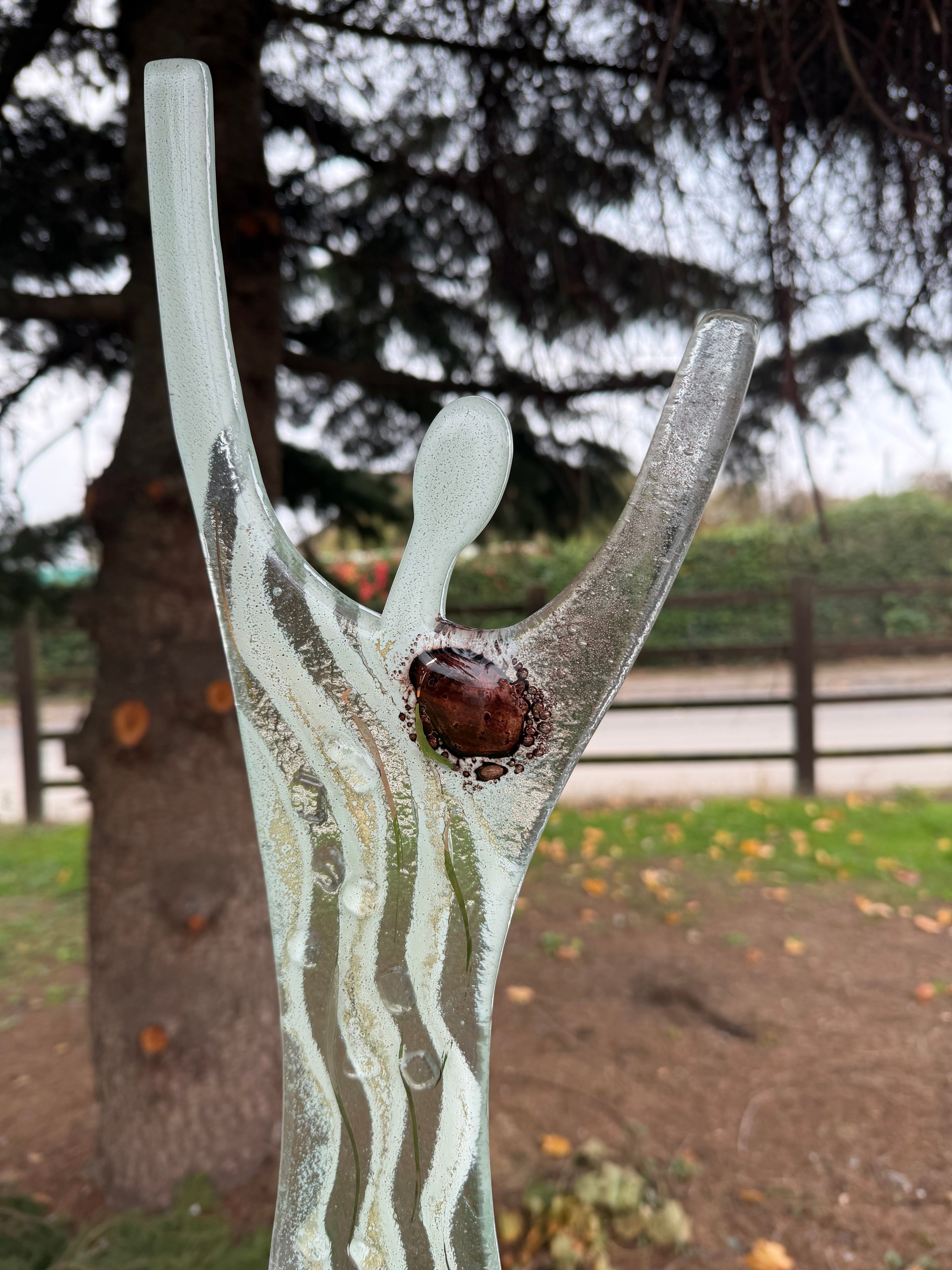 Fused Glass Statue - Crystal