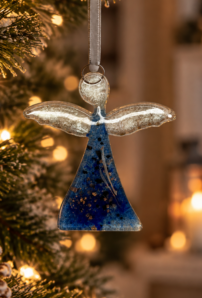 Angel - Blue & Platinum (Hanging Decoration)