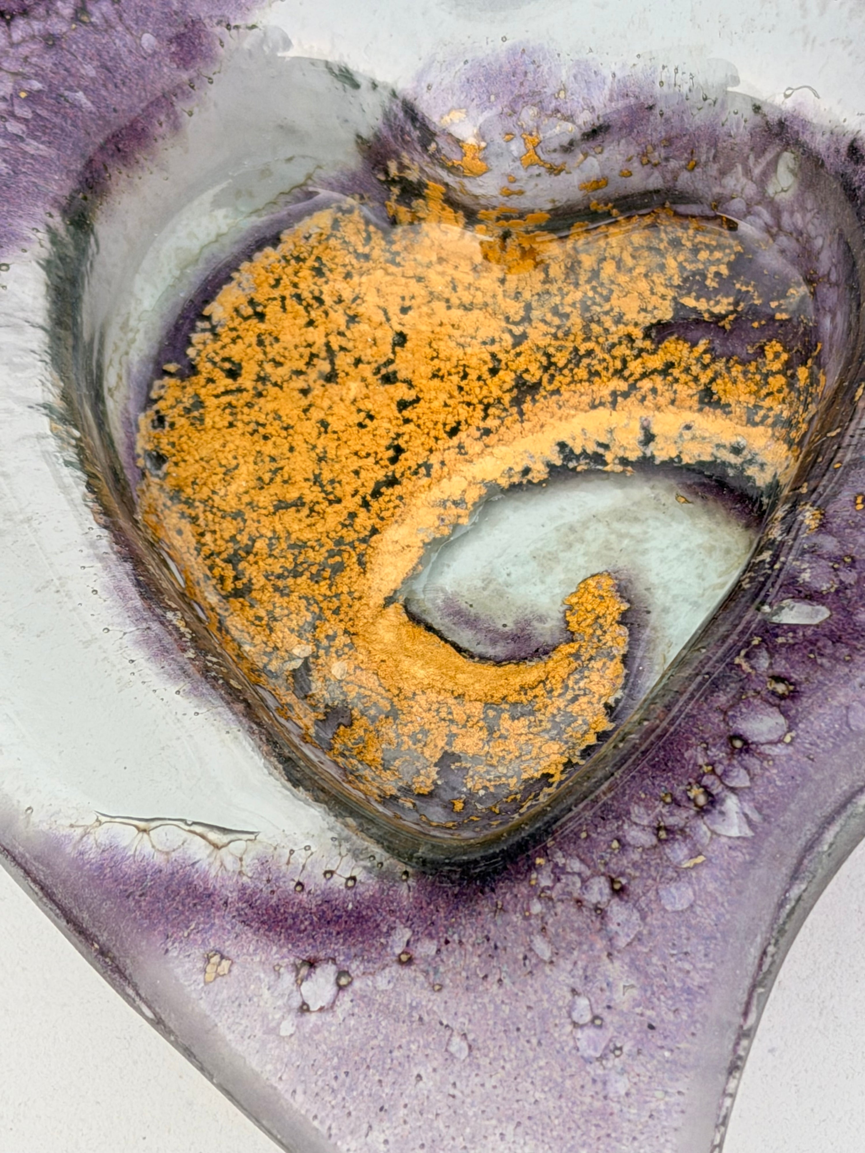 Nefeli Mauve Heart Tealight Dish