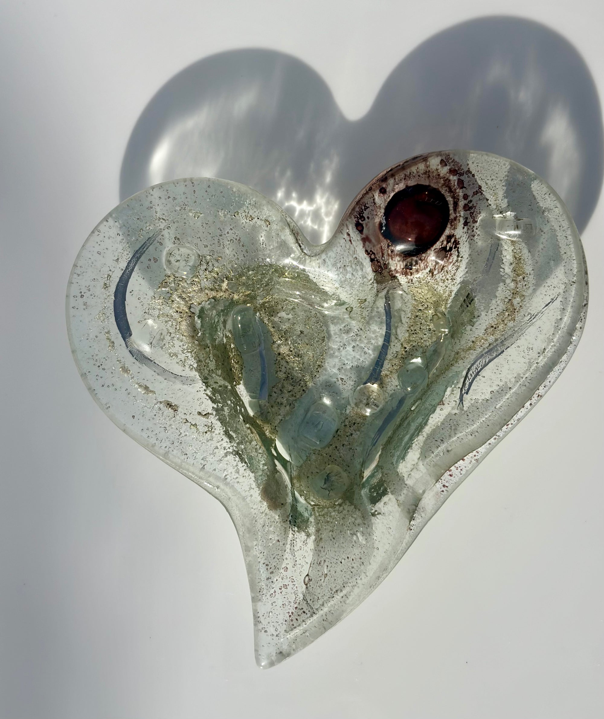 Crystal Heart Tealight Dish