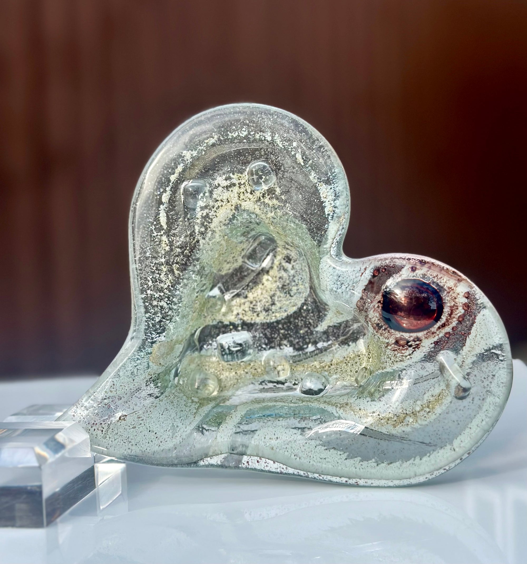 Crystal Heart Tealight Dish