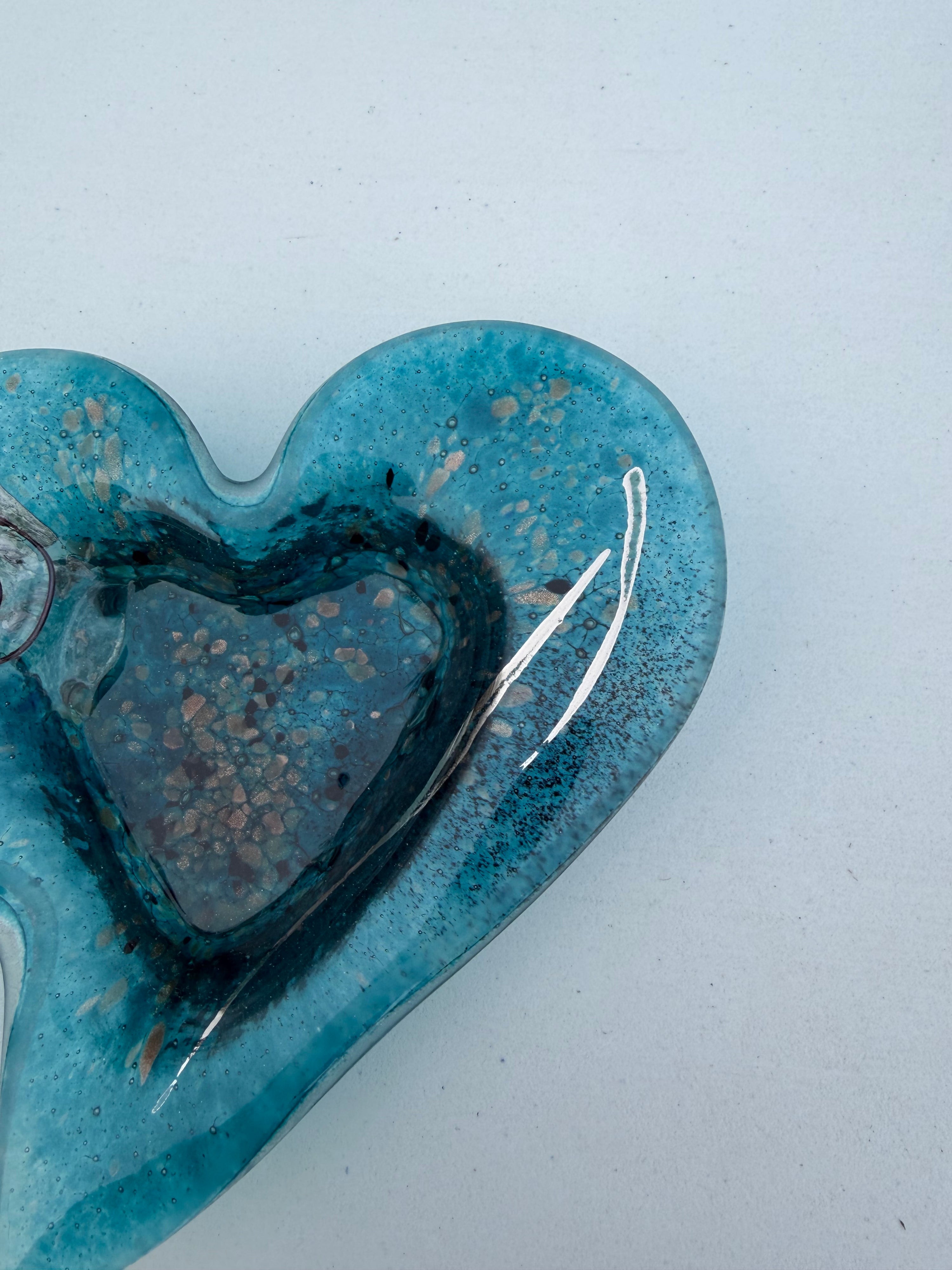 Aqua Heart Tealight Dish