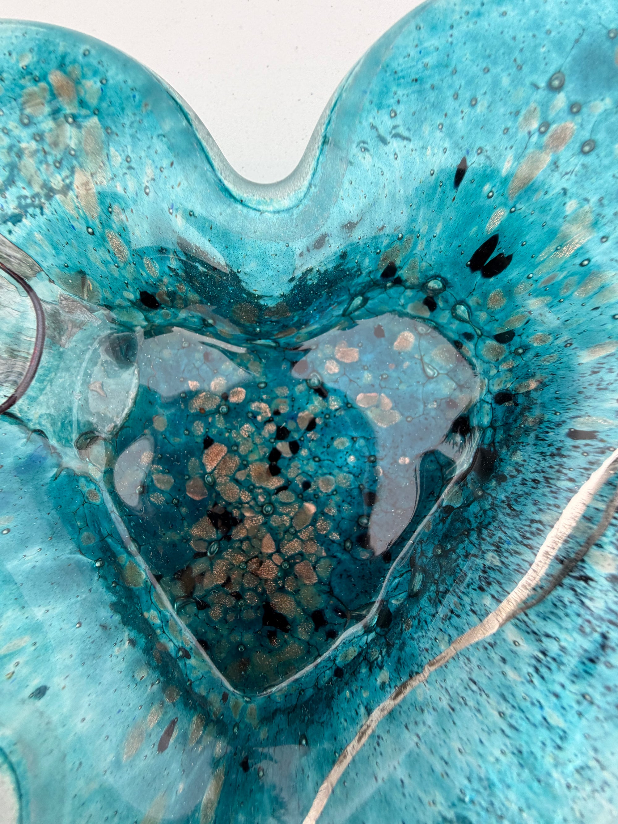 Aqua Heart Tealight Dish