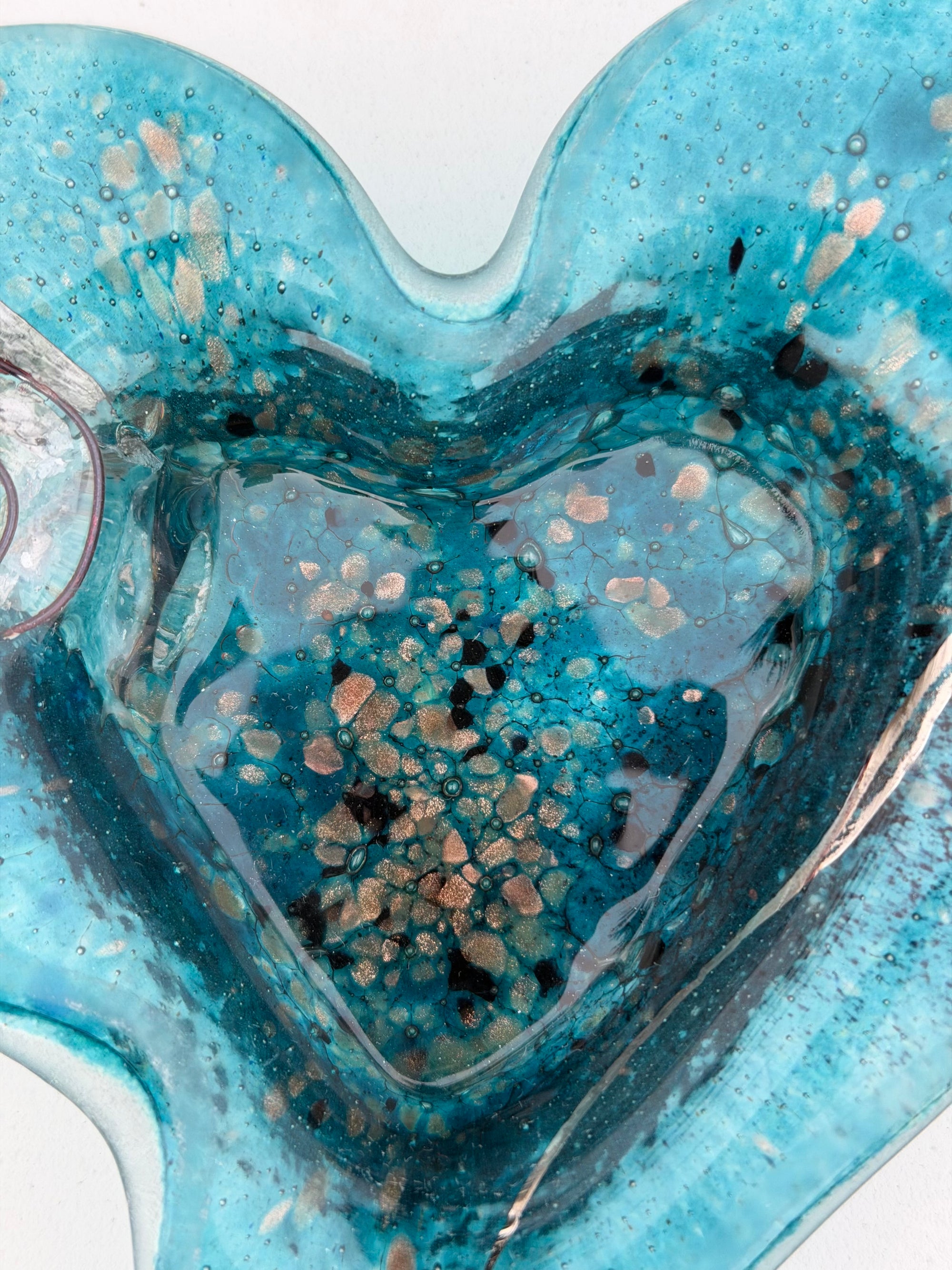 Aqua Heart Tealight Dish