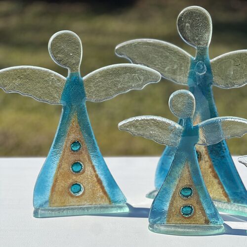 Angel - Topaz Blue & Gold