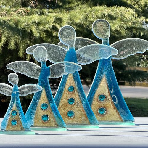 Angel - Topaz Blue & Gold